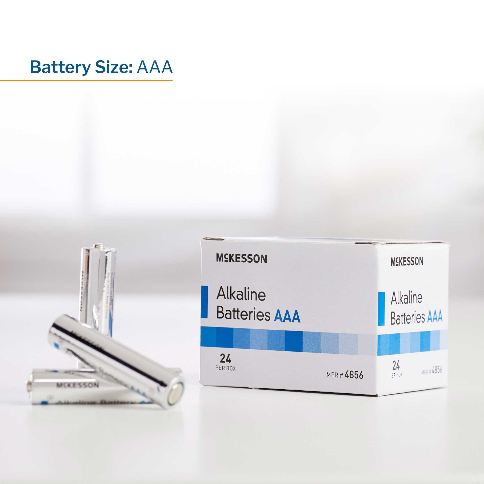 Alkaline Battery McKesson AAA Cell 1.5V Disposable 24 Pack, Packaging Type- Case