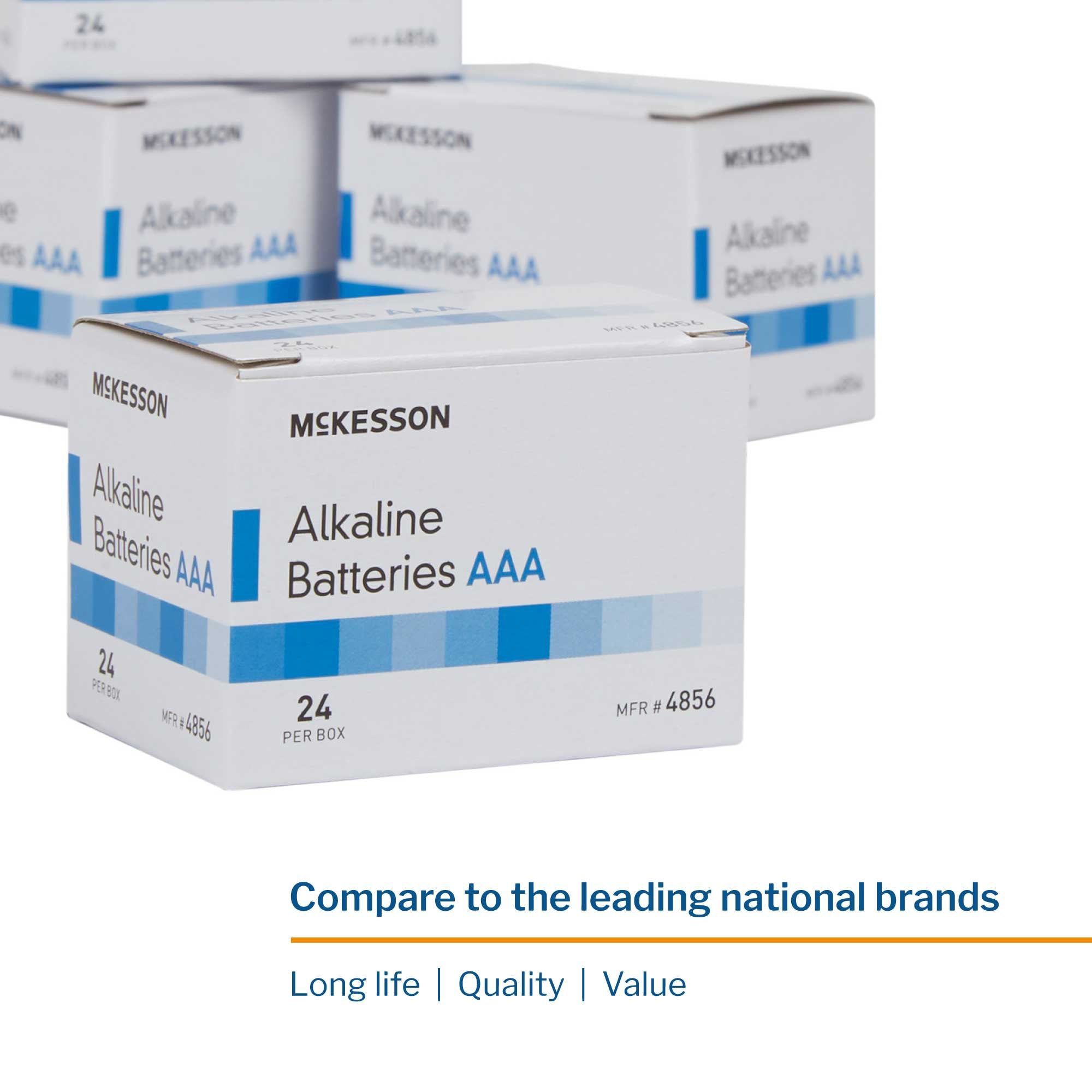 Alkaline Battery McKesson AAA Cell 1.5V Disposable 24 Pack, Packaging Type- Case