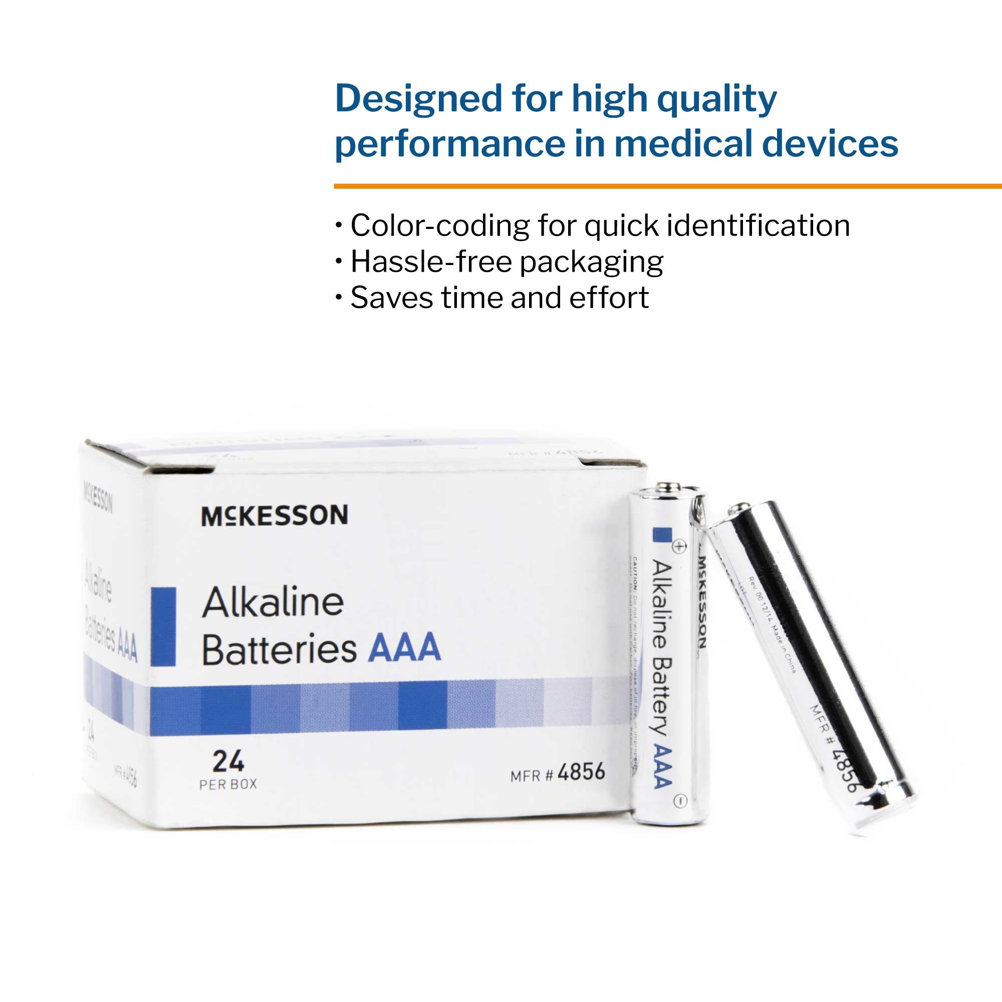 Alkaline Battery McKesson AAA Cell 1.5V Disposable 24 Pack, Packaging Type- Case