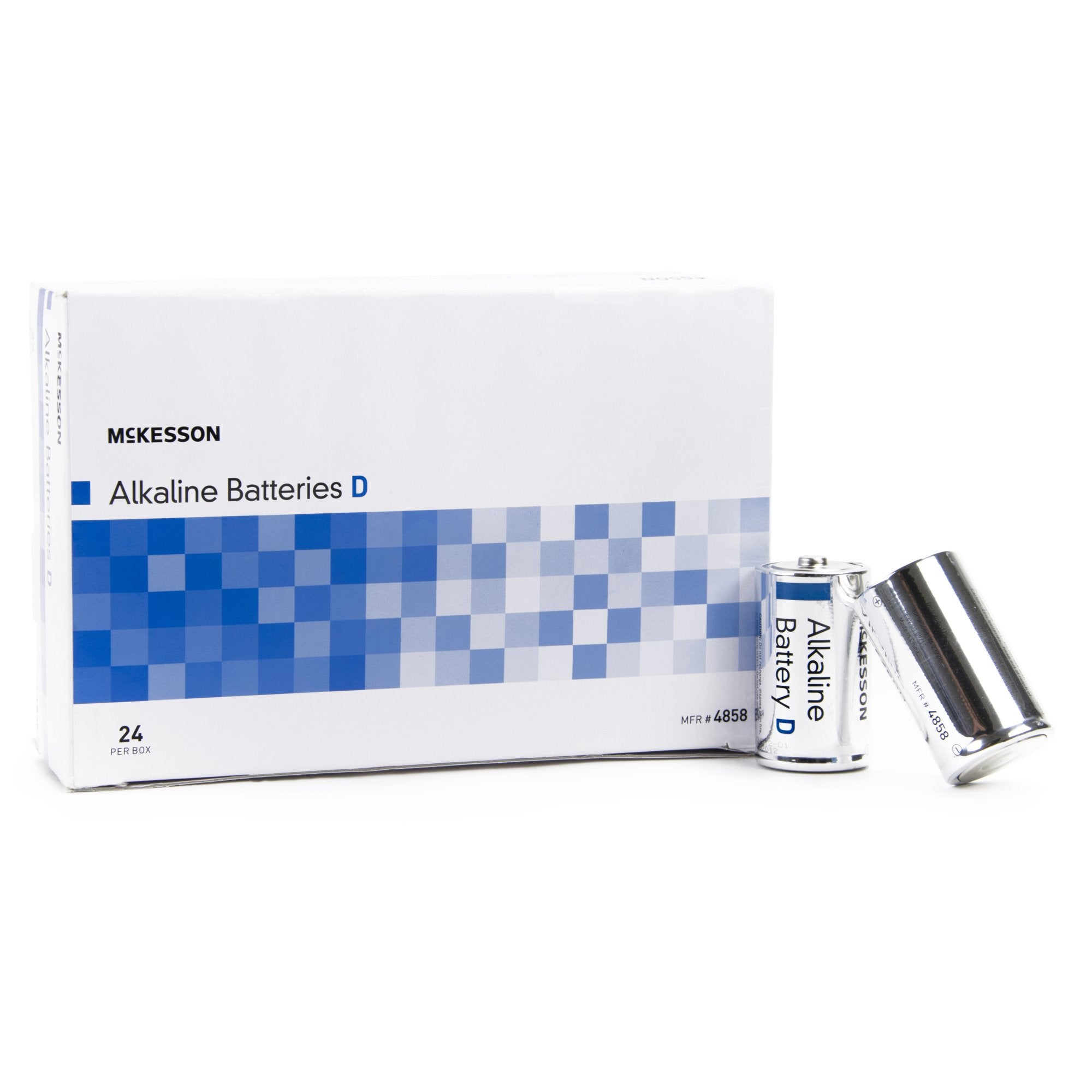 Alkaline Battery McKesson D Cell 1.5V Disposable 24 Pack, Packaging Type- Each