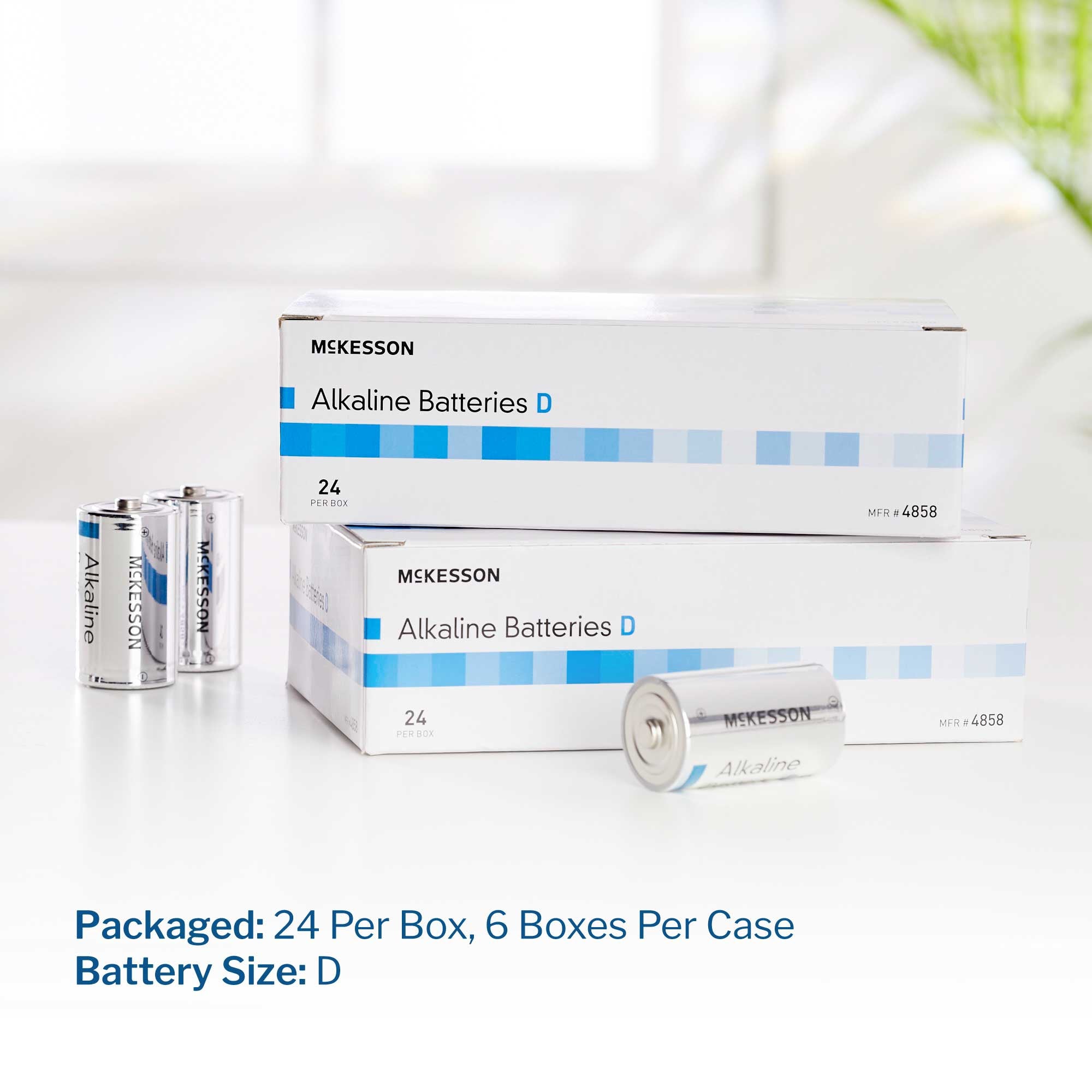 Alkaline Battery McKesson D Cell 1.5V Disposable 24 Pack, Packaging Type- Case