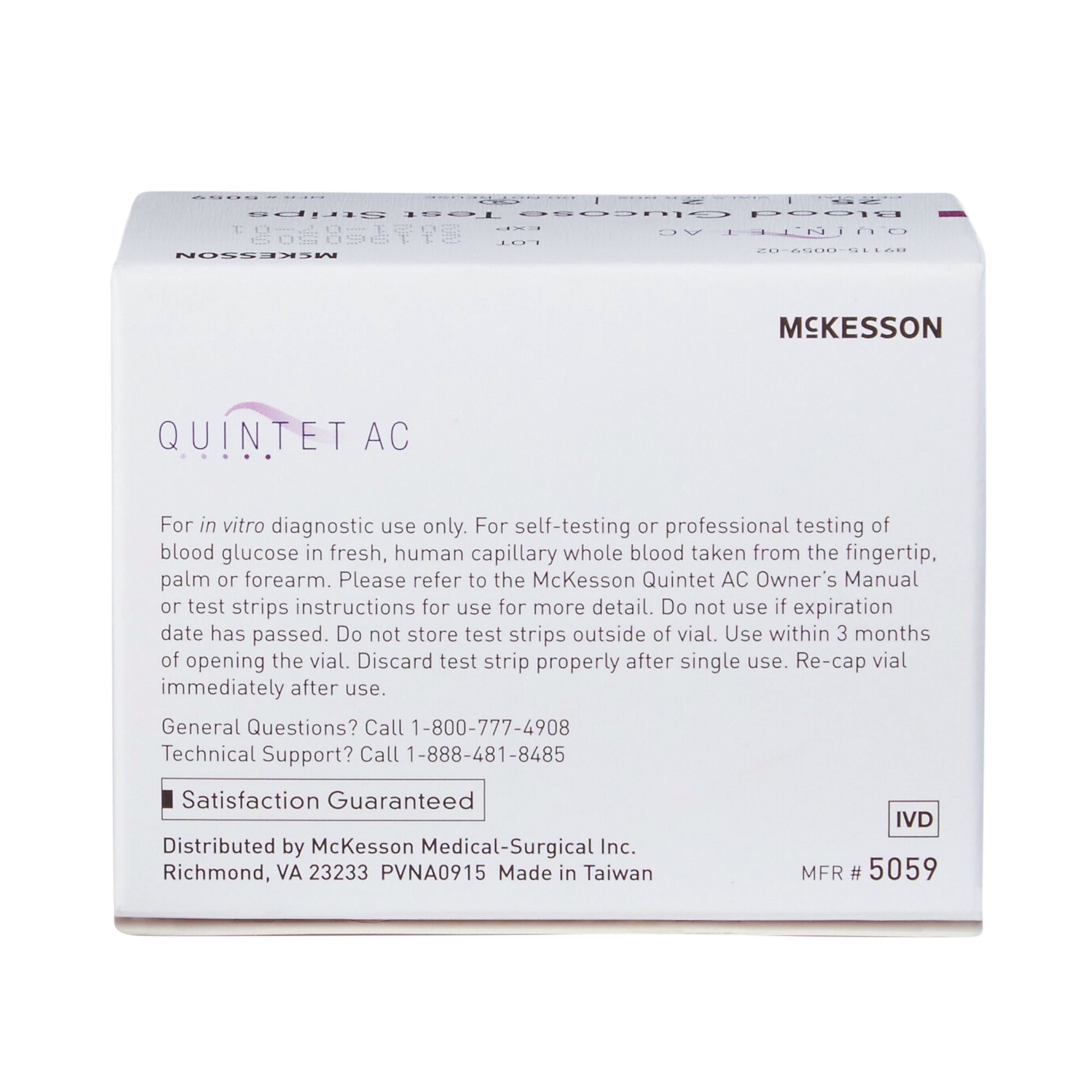 Blood Glucose Test Strips Quintet AC 50 Strips per Pack, Packaging Type- Case