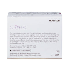 Blood Glucose Test Strips Quintet AC 50 Strips per Pack, Packaging Type- Box