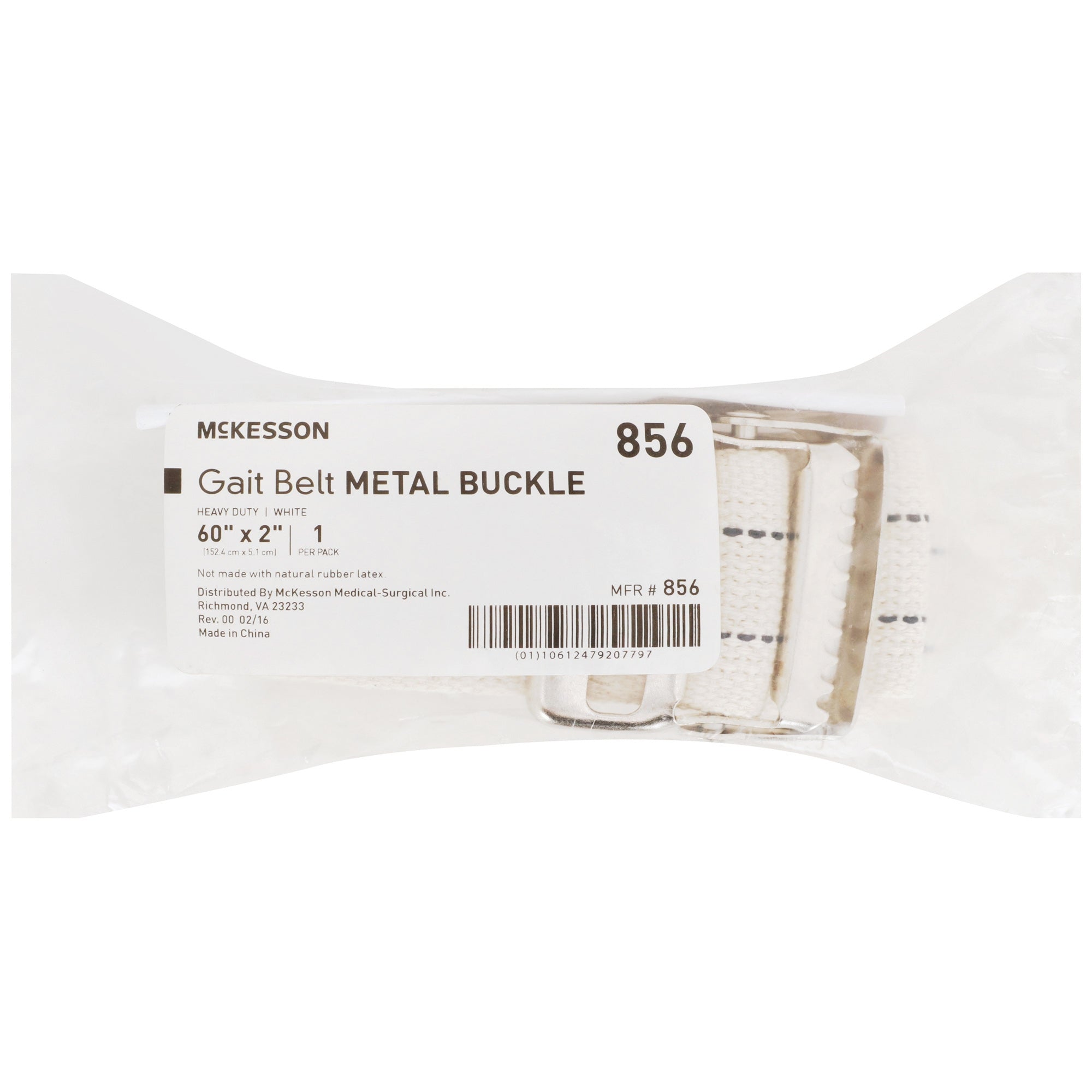 Gait Belt McKesson 60 Inch Length White, Packaging Type- Case
