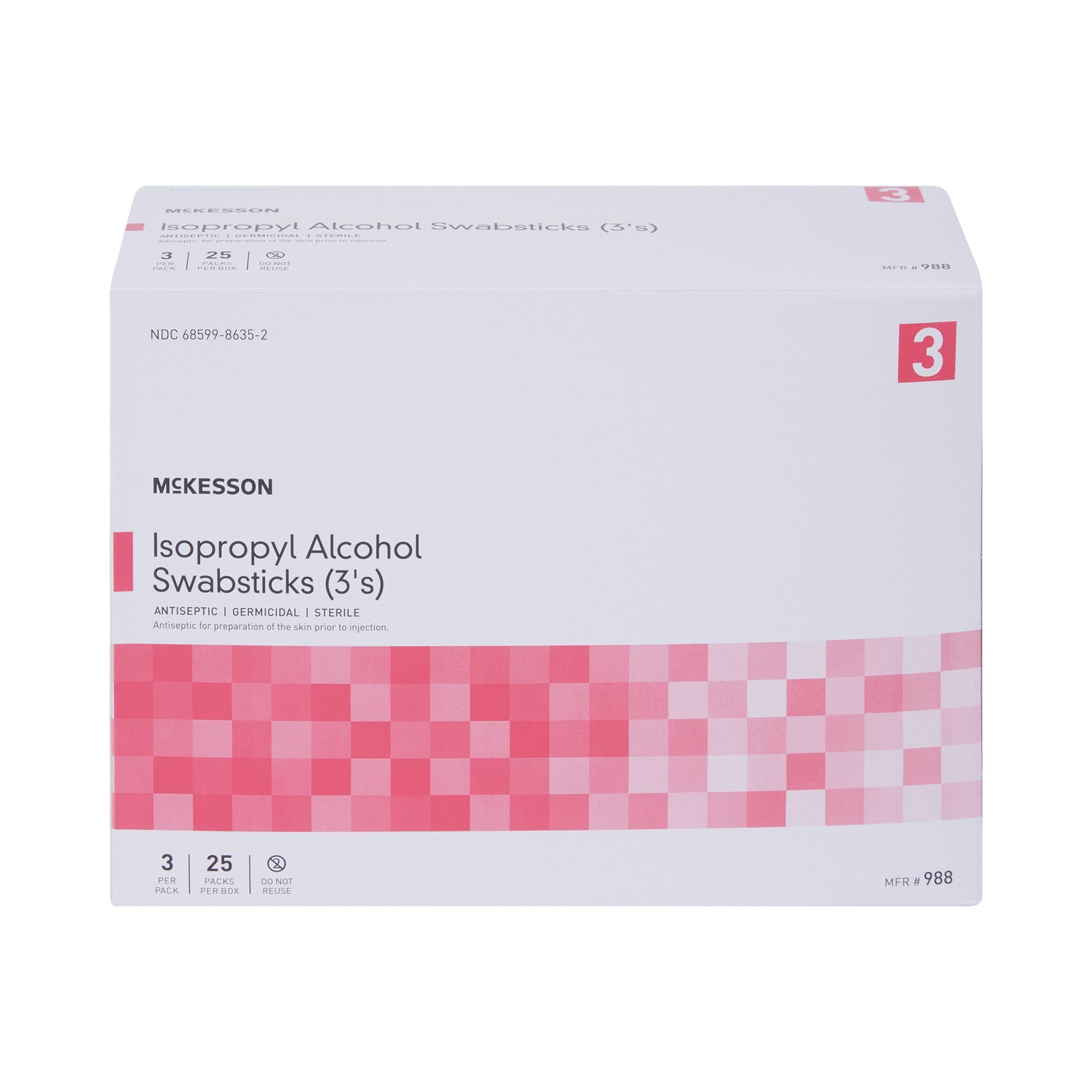 Impregnated Swabstick McKesson 70% Strength Isopropyl Alcohol Individual Packet Sterile, Packaging Type- Case