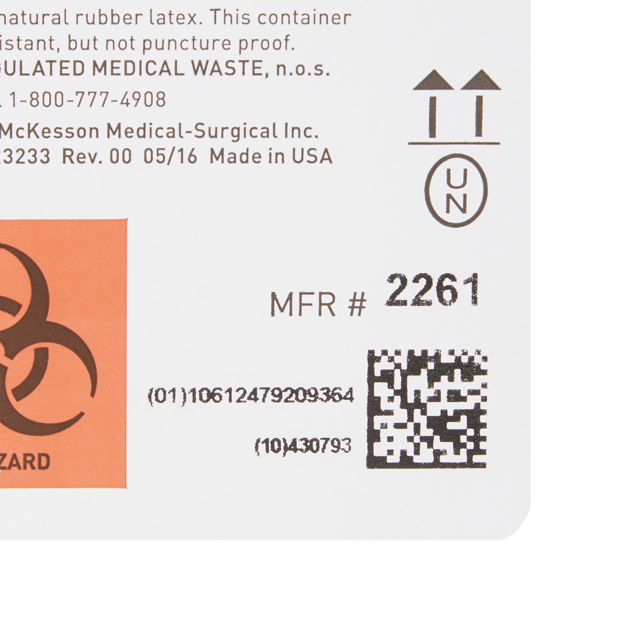 Sharps Container McKesson Prevent Translucent Base 10-3/4 H X 10-1/2 W X 4-3/4 D Inch Horizontal Entry 1.25 Gallon, Packaging Type- Case