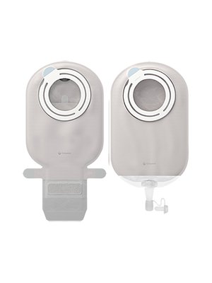 Ostomy Pouch SenSura Mio Kids Flex Two-Piece System 6-1/8 Inch Length, Mini Star Shaped, Pre-Cut 27 mm Stoma Drainable