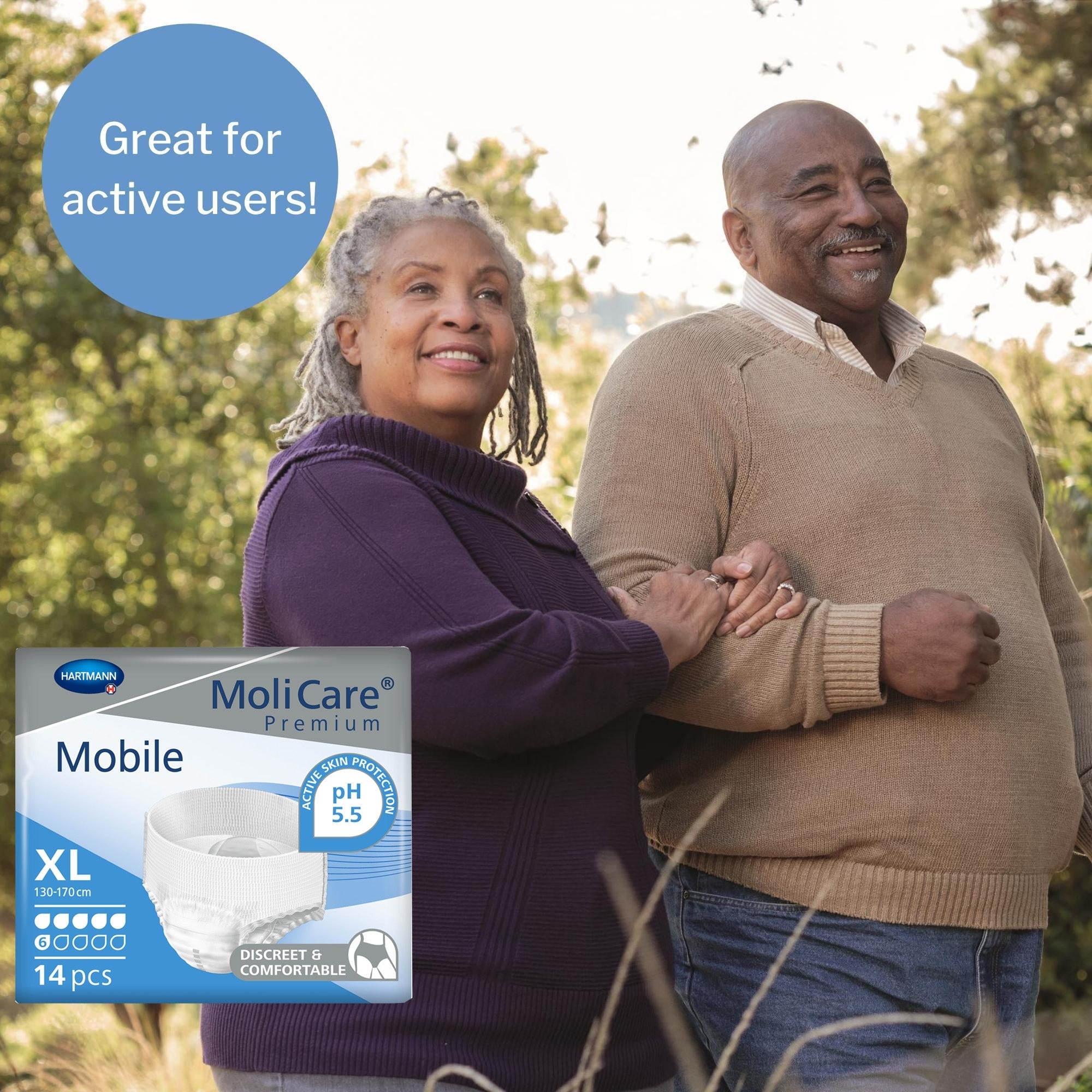 Unisex Adult Absorbent Underwear MoliCare Premium Mobile 6D Pull On with Tear Away Seams X-Large Disposable Moderate Absorbency, Packaging Type- Case