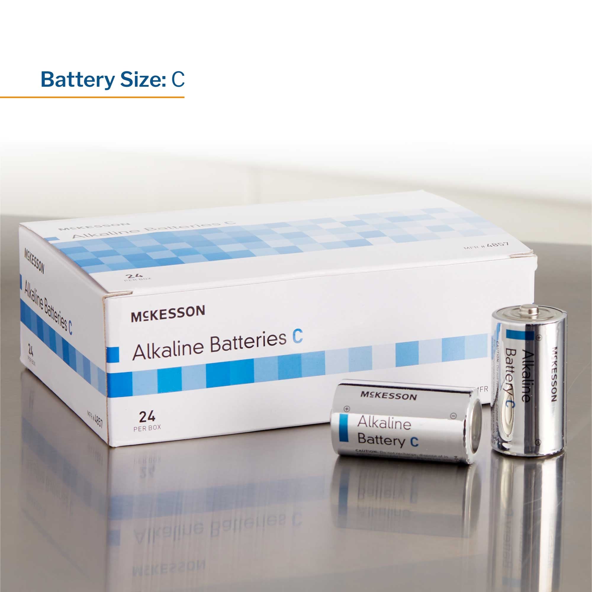 Alkaline Battery McKesson C Cell 1.5V Disposable 24 Pack, Packaging Type- Each