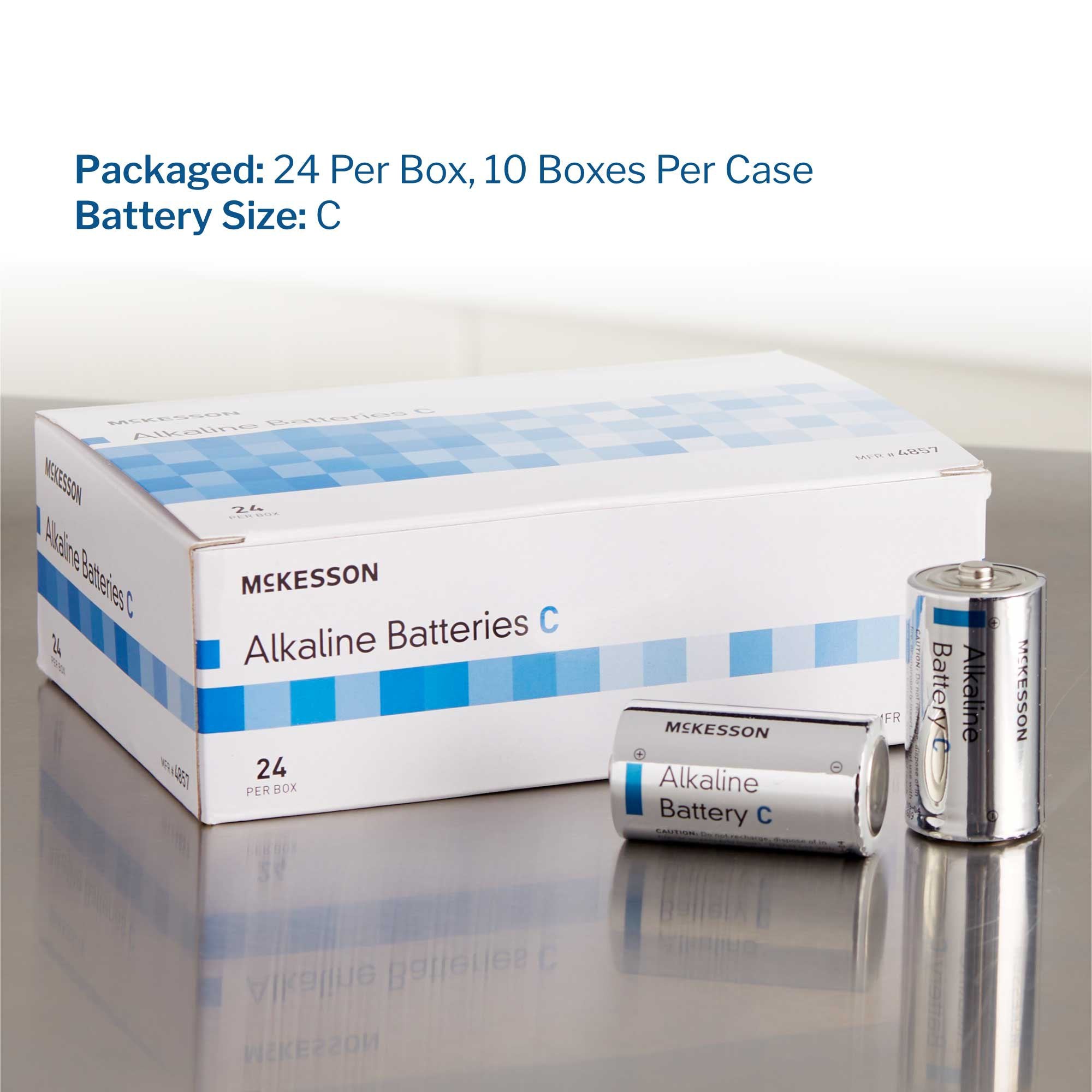 Alkaline Battery McKesson C Cell 1.5V Disposable 24 Pack, Packaging Type- Case