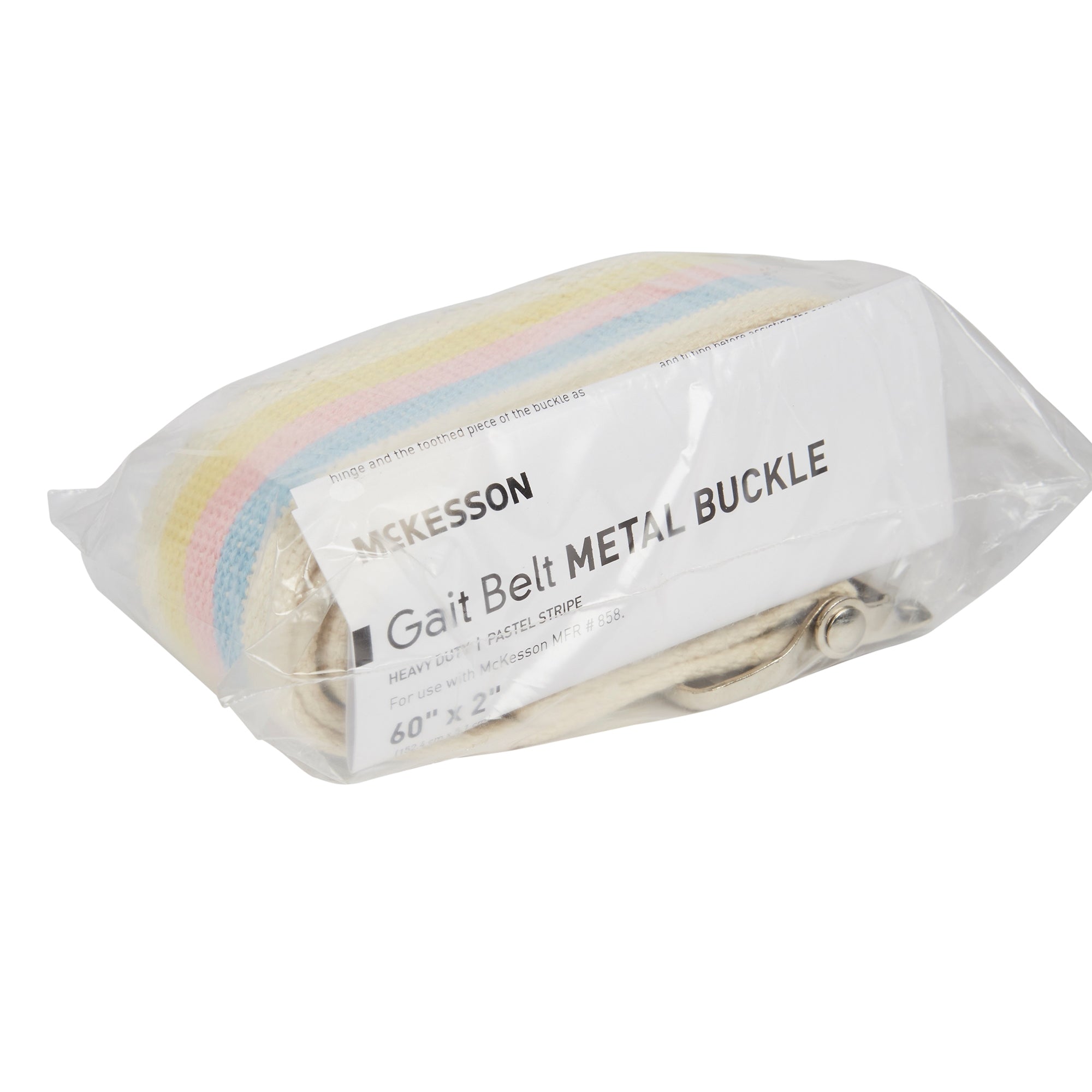 Gait Belt McKesson 60 Inch Length Pastel Stripe Polyester,Packaging Type- Each