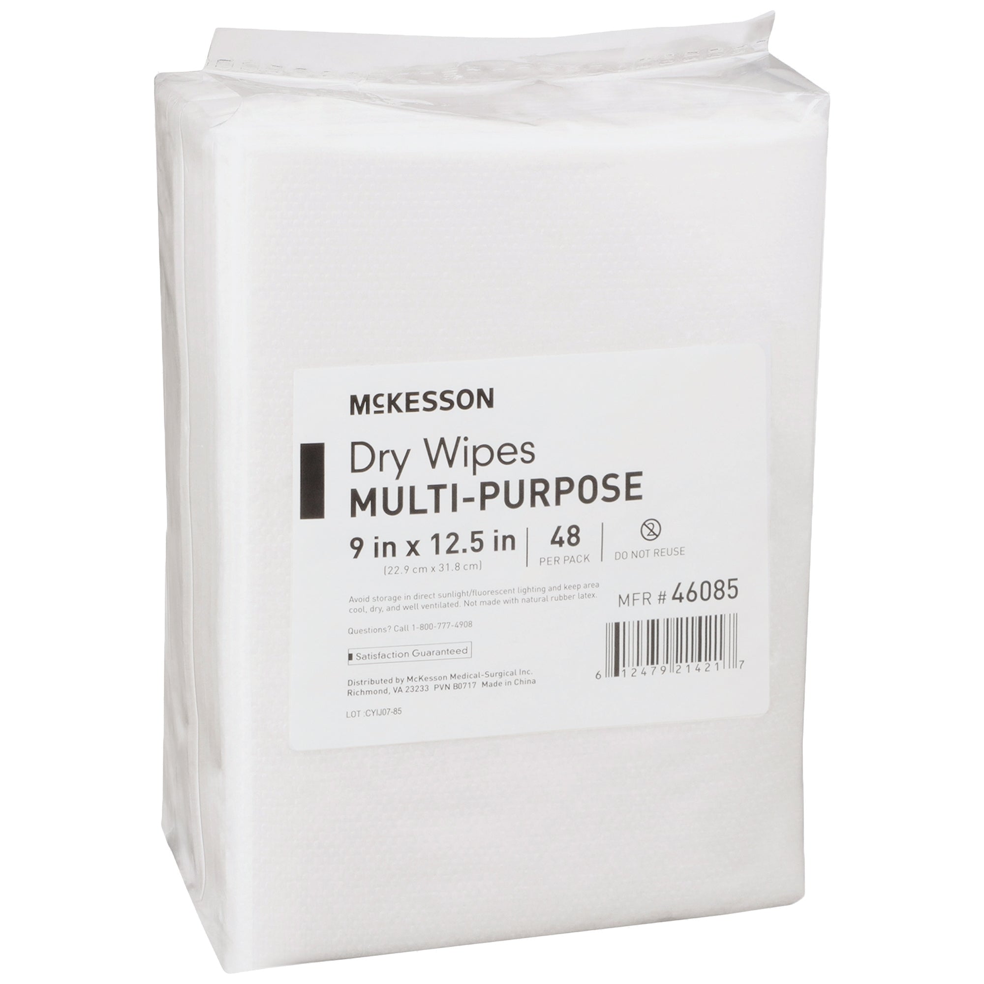 Toallita de trabajo McKesson de uso medio blanca, no estéril, desechable, 9 x 12-1/2 pulgadas, tipo de embalaje: caja