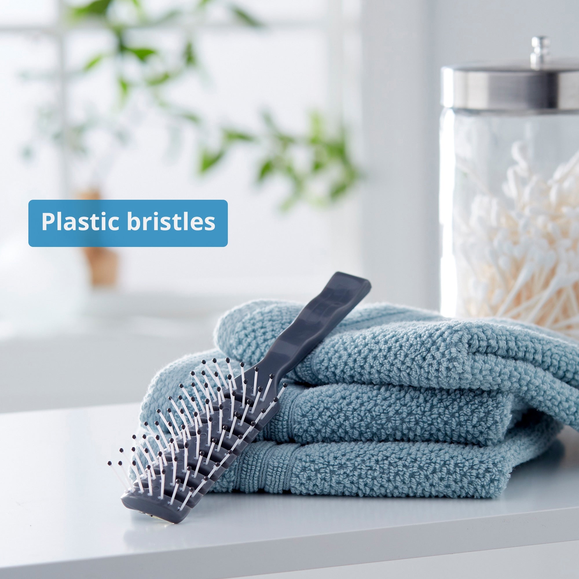 Hairbrush McKesson Plastic Bristles 7.7 Inch, Packaging Type- Each