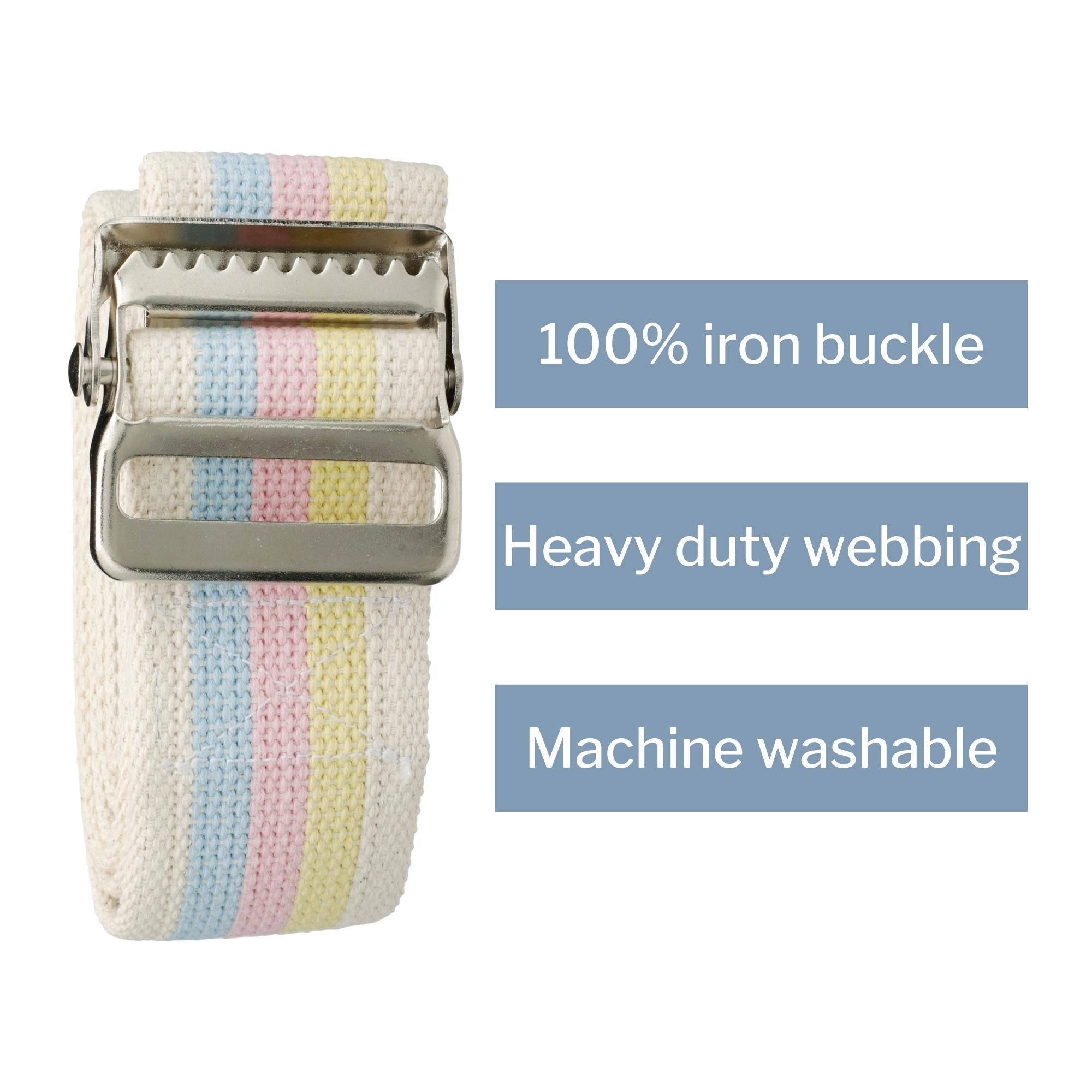 Gait Belt McKesson 60 Inch Length Pastel Stripe, Packaging Type - Each