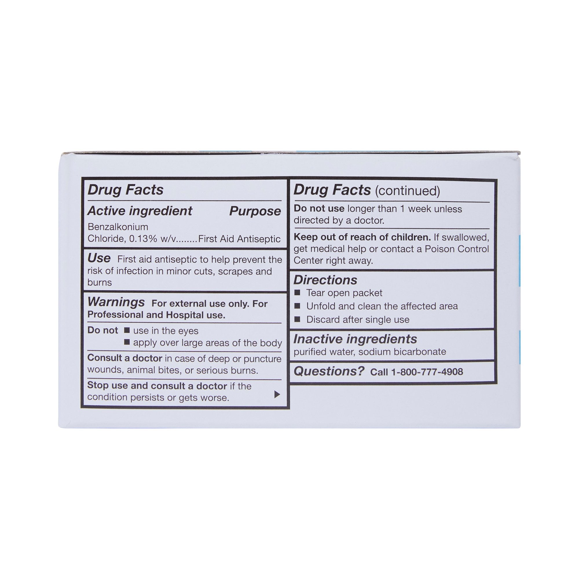 Antiseptic Skin Towelette McKesson Individual Packet Unscented 100 Count, Packaging Type- Case