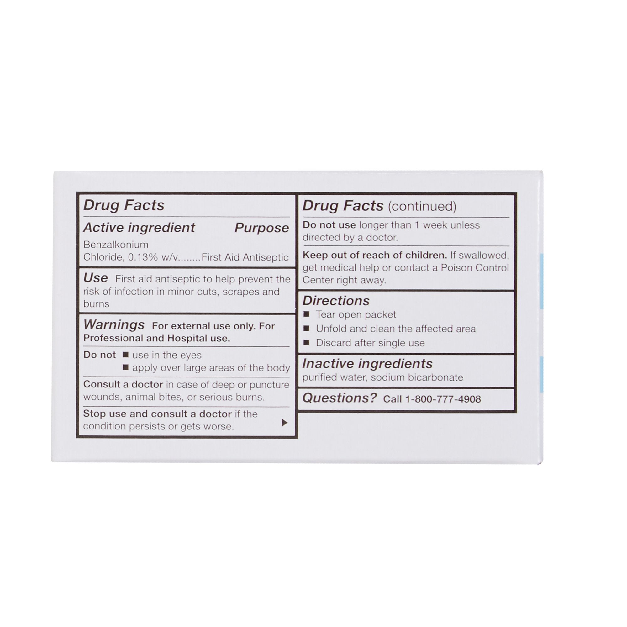 Antiseptic Skin Towelette McKesson Individual Packet Unscented 100 Count, Packaging Type- Each