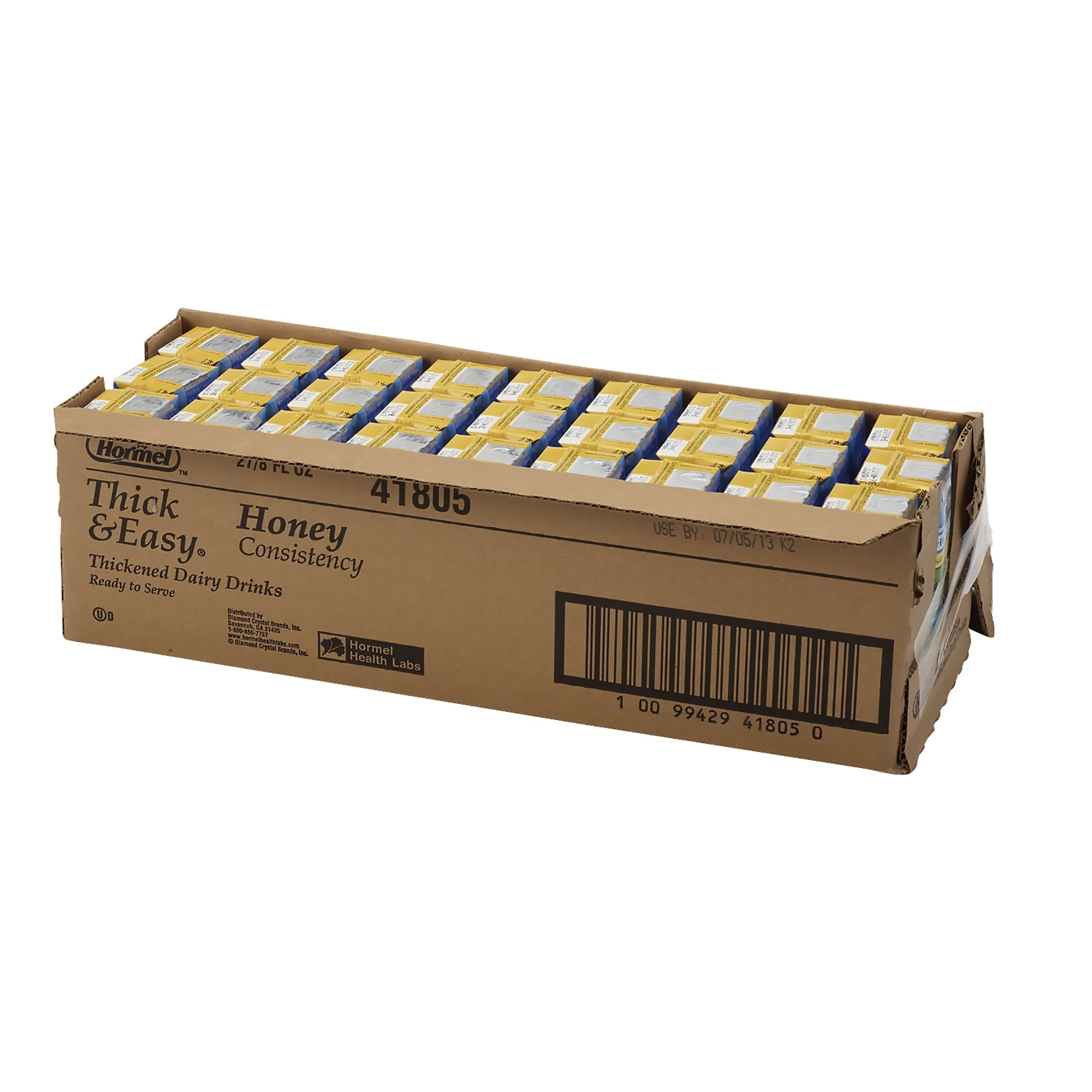 Thickened Beverage Thick & Easy Dairy 8 oz. Carton Milk Flavor Liquid IDDSI Level 3 Moderately Thick/Liquidized,  Packaging Type- Case