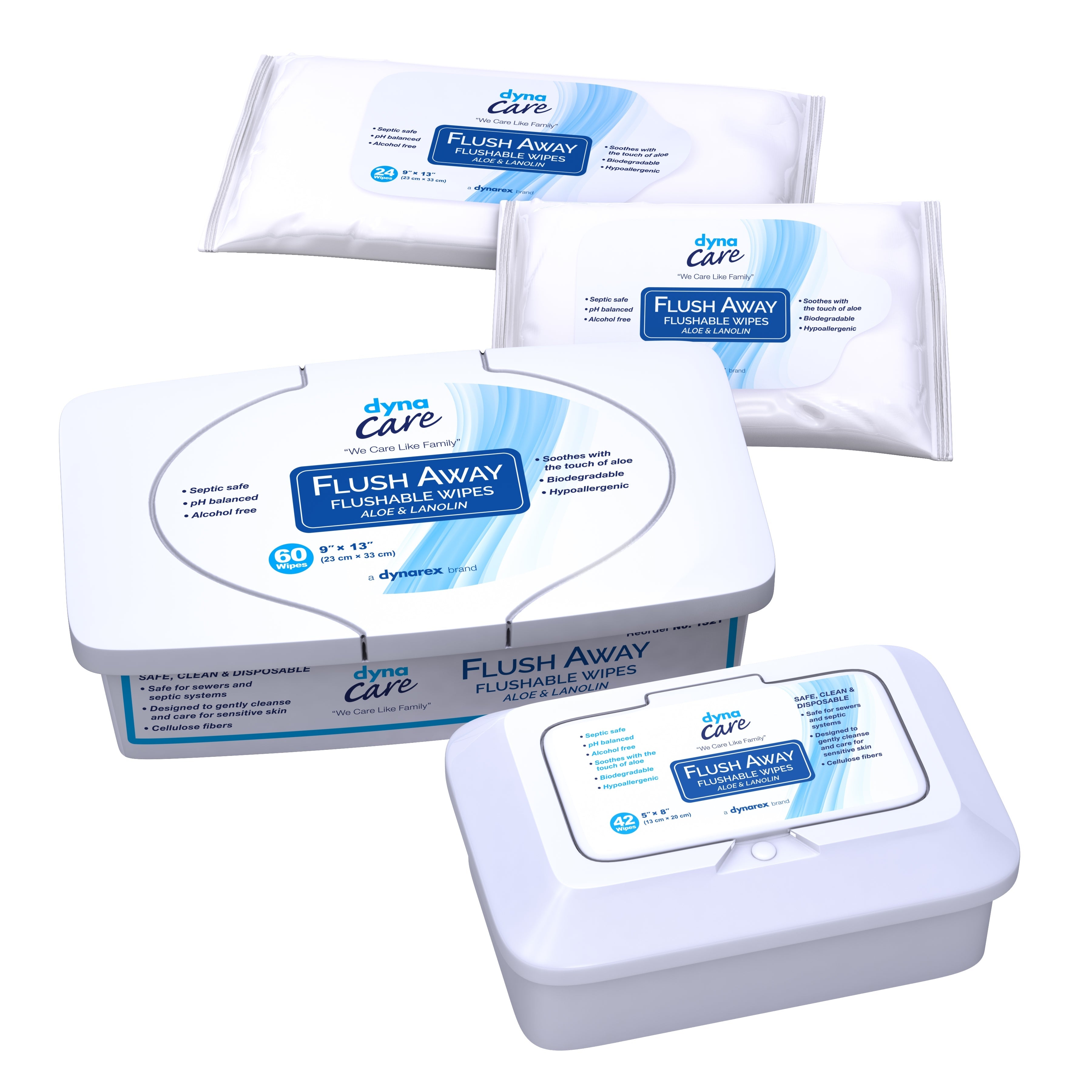 Flushable Personal Wipe Flush Away Adult Tub Scented 60 Count, Packaging Type- Box