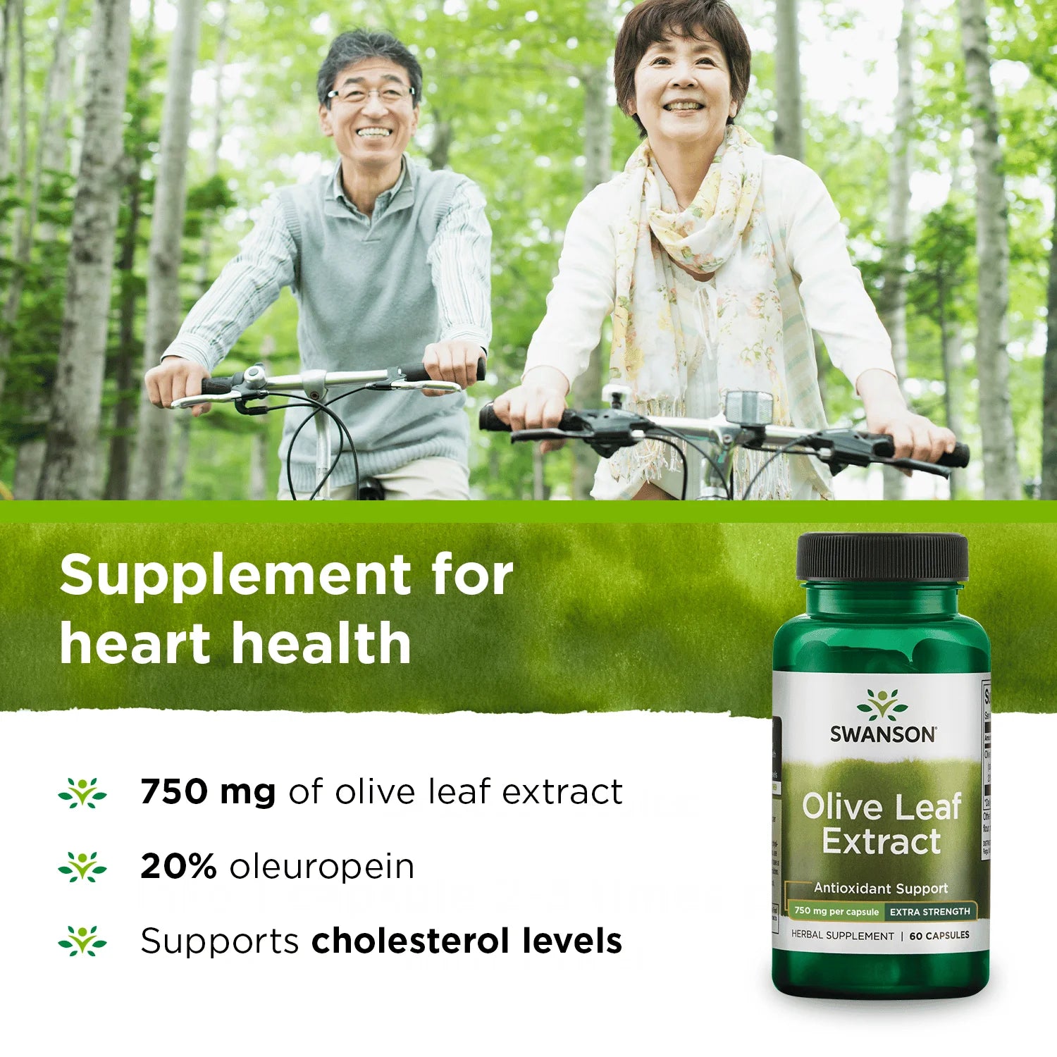 Herbal Supplements Extra Strength Olive Leaf Extract 750 Mg Capsule 60Ct