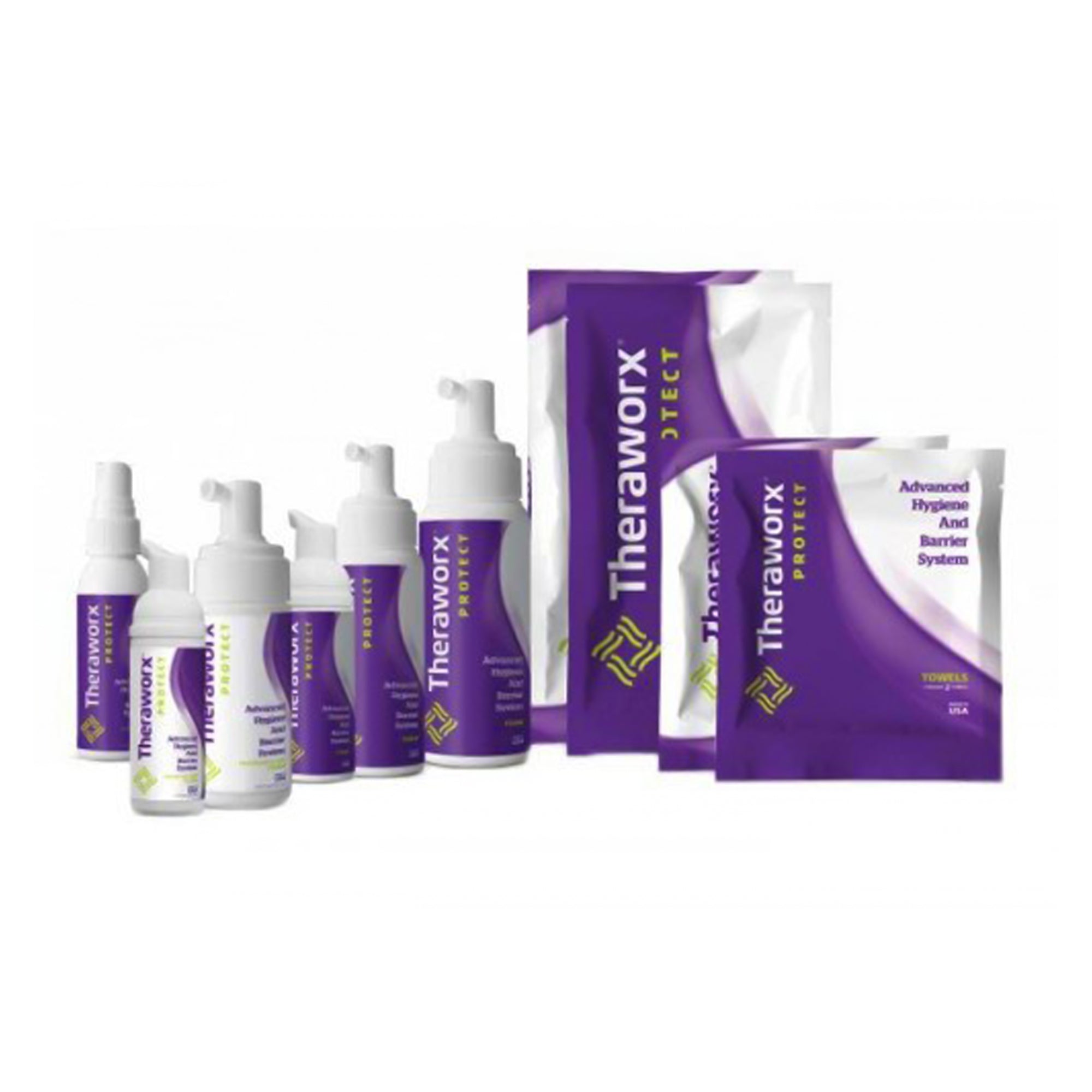 Rinse-Free Skin Cleanser with Silver Theraworx Protect Advanced Hygiene and Barrier System Foaming 3.4 oz. Pump Bottle Lavender Scent,Packaging Type- Each
