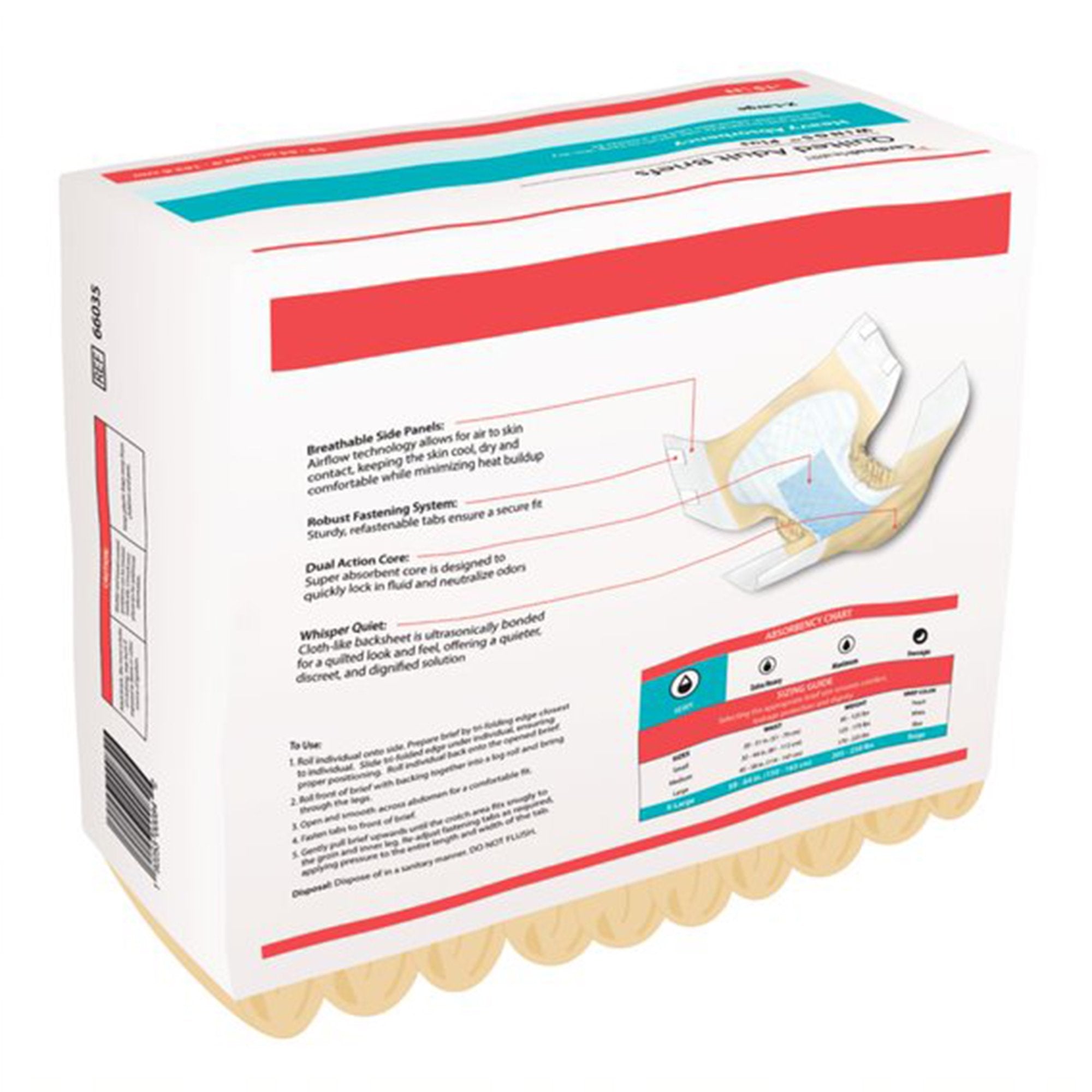 Unisex Adult Incontinence Brief Wings Plus Quilted X-Large Disposable Heavy Absorbency, Packaging Type- Case