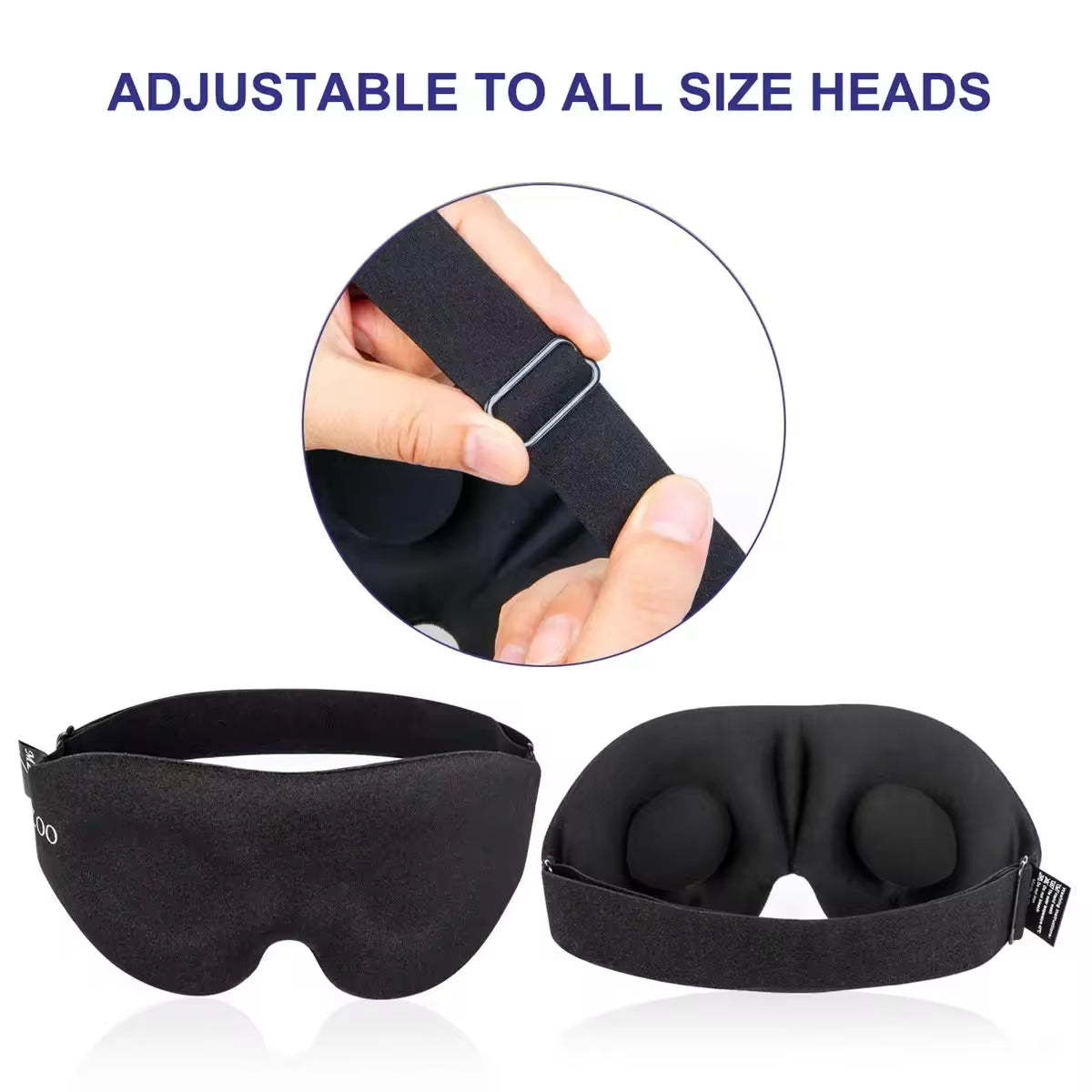 Eye Mask for Sleeping 3D Contoured Cup Blindfold Concave Molded Night Sleep Mask Block Out Light with Women Men