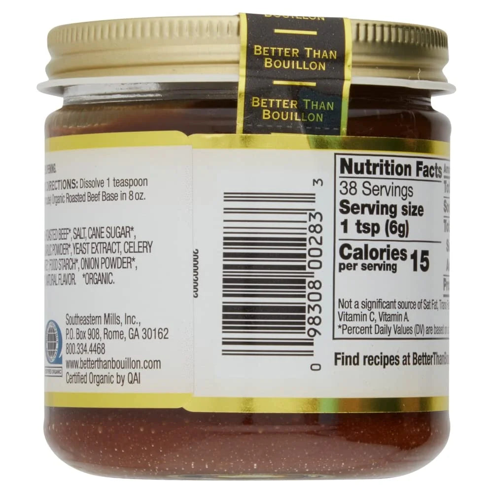 Organic Roasted Beef Base, Shelf-Stable, 8 Oz Jar