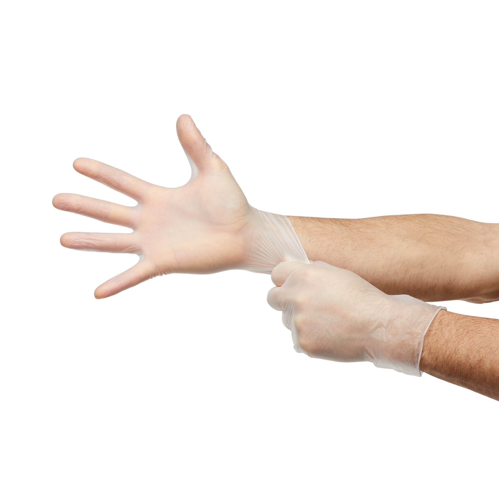 exam glove mckesson confiderm medium nonsterile vinyl standard cuff length smooth clear not rated packaging type box