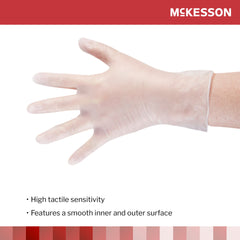 Exam Glove McKesson Confiderm Large NonSterile Vinyl Standard Cuff Length Smooth Clear Not Rated | 50/BX20Box/Case