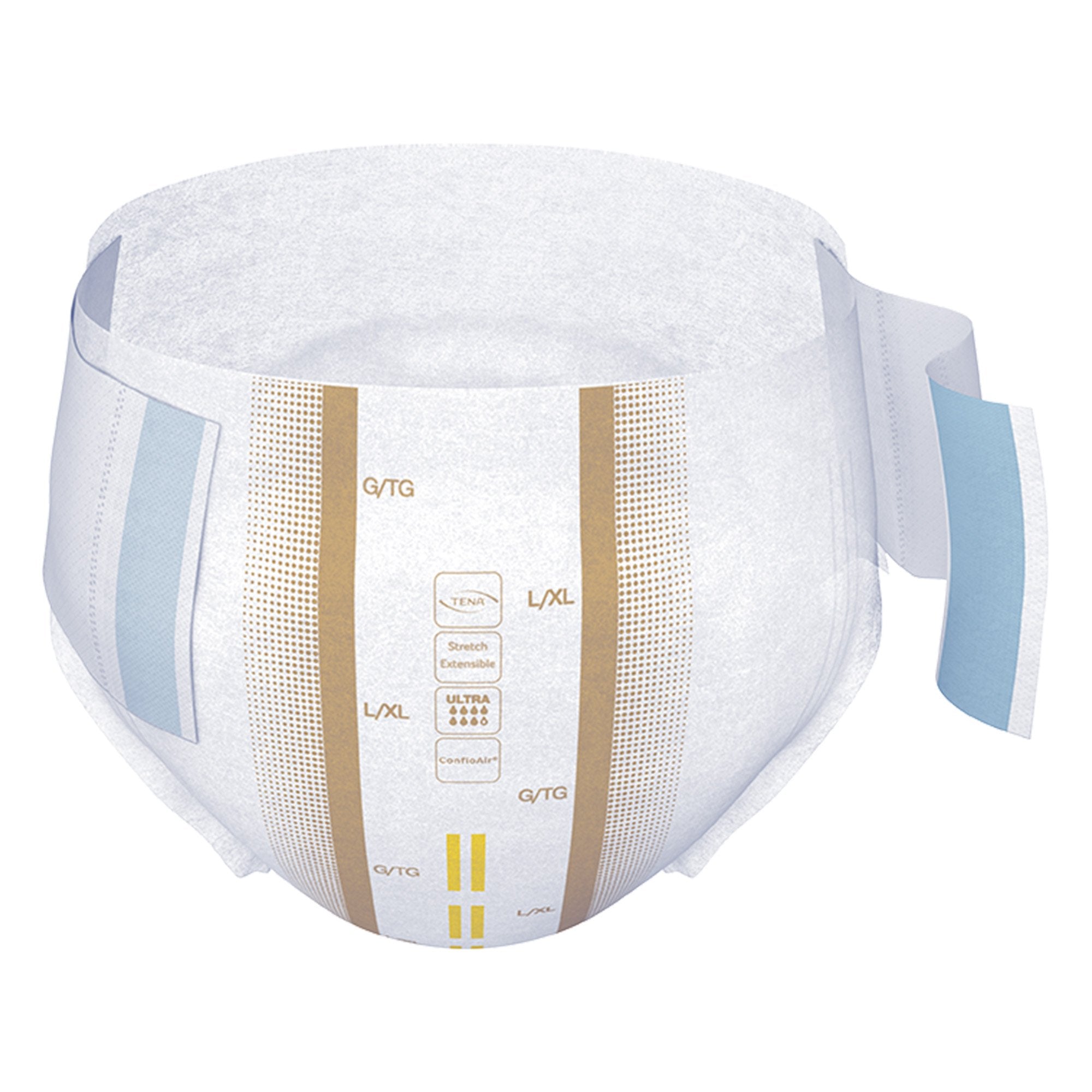 Braguita desechable para incontinencia unisex para adultos TENA ProSkin Stretch, extragrande/extragrande, alta absorción. Embalaje: caja.