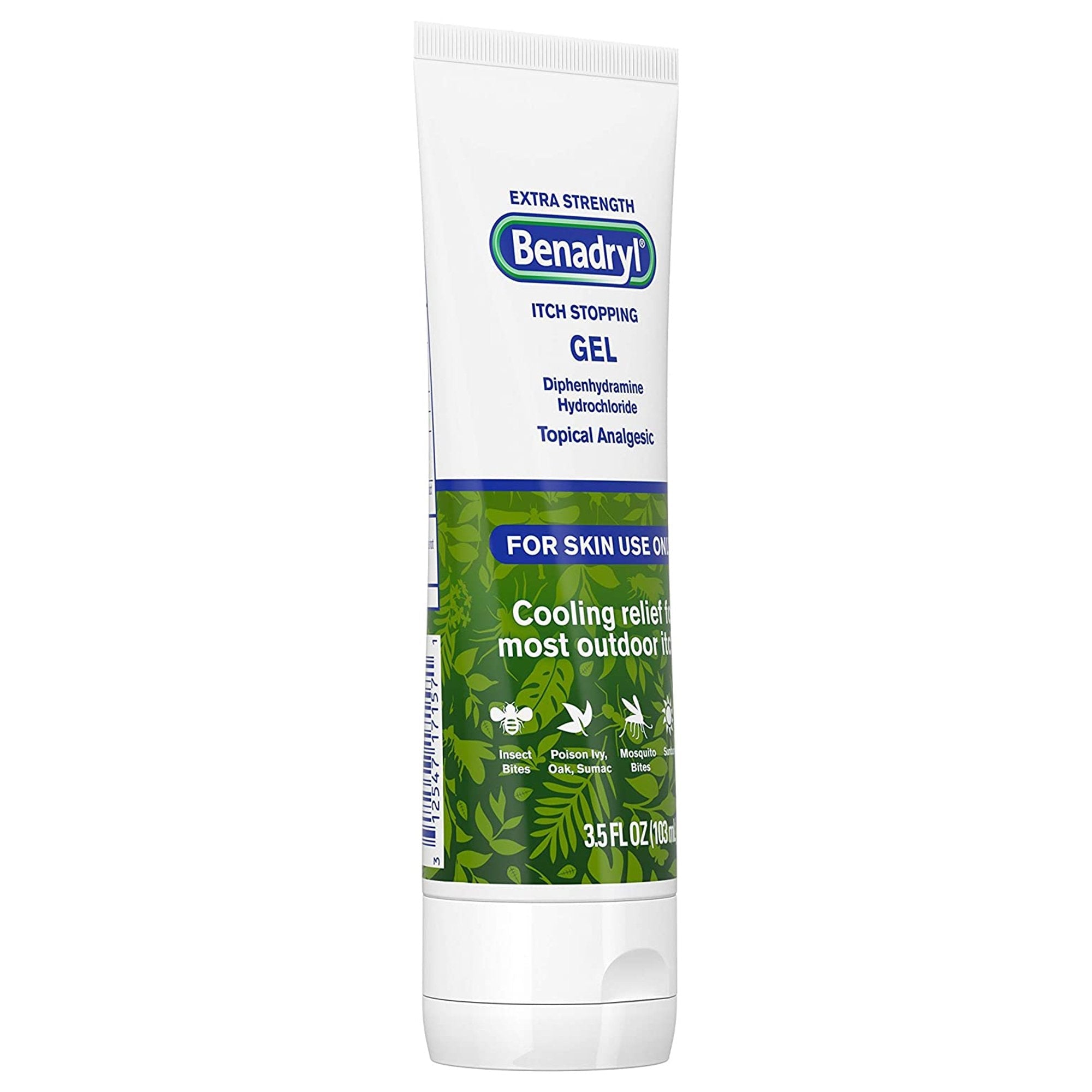 Itch Relief Benadryl 2% Strength Gel 3.5 oz. Tube,Packaging Type- Each