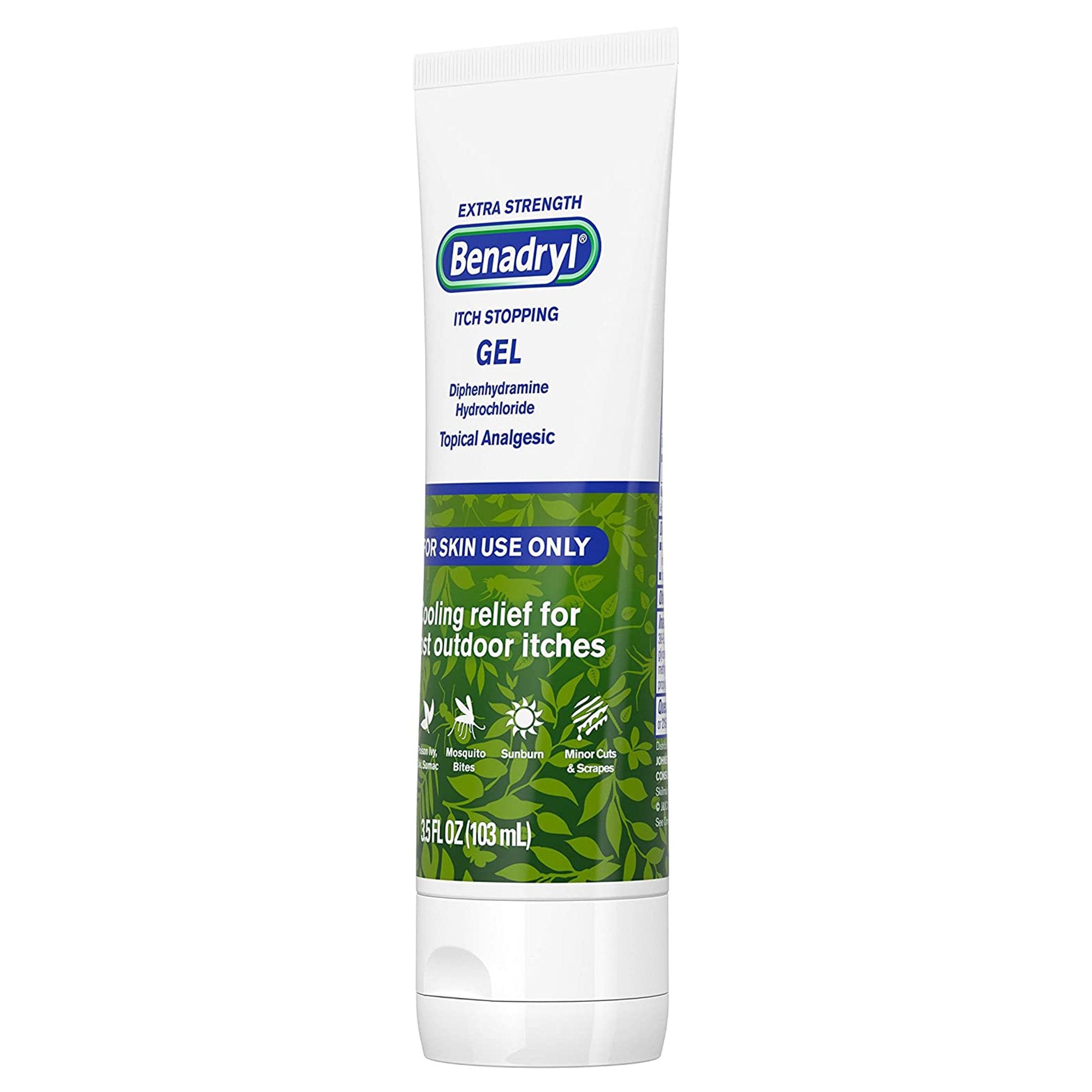 Itch Relief Benadryl 2% Strength Gel 3.5 oz. Tube,Packaging Type- Each