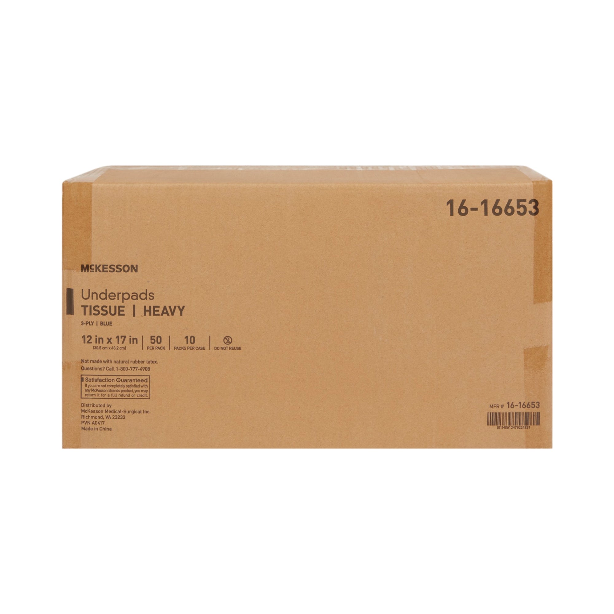Procedure Underpad McKesson 12 W X 17 L Inch Blue NonSterile | 10BG/Case