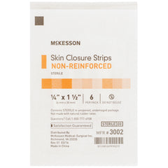 Skin Closure Strip McKesson 1/4 X 1-1/2 Inch Nonwoven Material Flexible Strip Tan, Packaging Type- Box