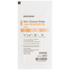 Skin Closure Strip McKesson 1/4 X 4 Inch Nonwoven Material Flexible Strip Tan, Packaging Type- Case