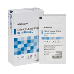 McKesson Skin Closure Strip 1/4 x 3 Inch | Reinforced White