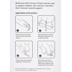 Skin Closure Strip McKesson 1/4 X 4 Inch Nonwoven Material Reinforced Strip White, Packaging Type- Case
