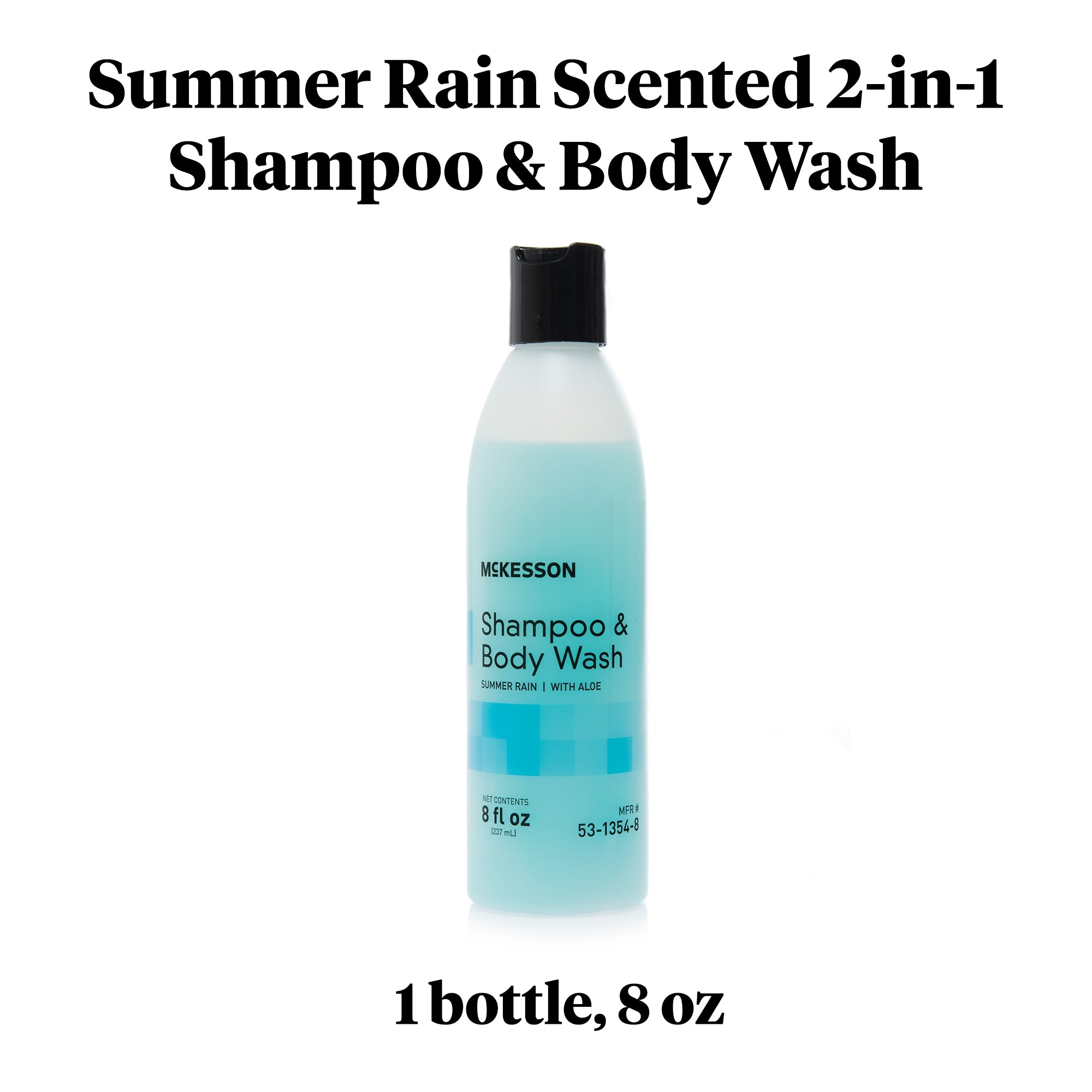 Shampoo and Body Wash McKesson 8 oz. Flip Top Bottle Summer Rain Scent, Packaging Type- Case