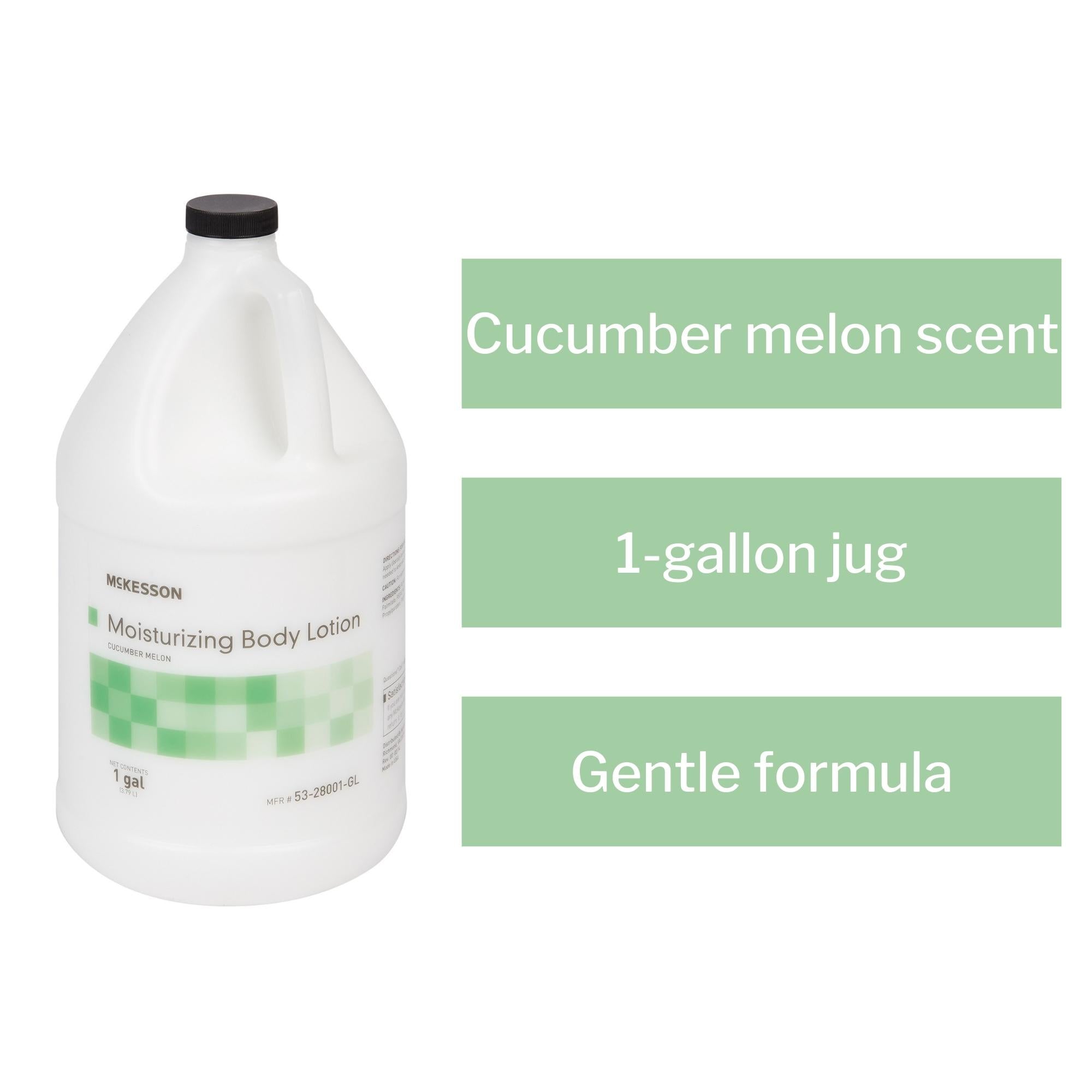 Hand and Body Moisturizer McKesson 1 gal. Jug Cucumber Melon Scent Lotion, Packaging Type- Case