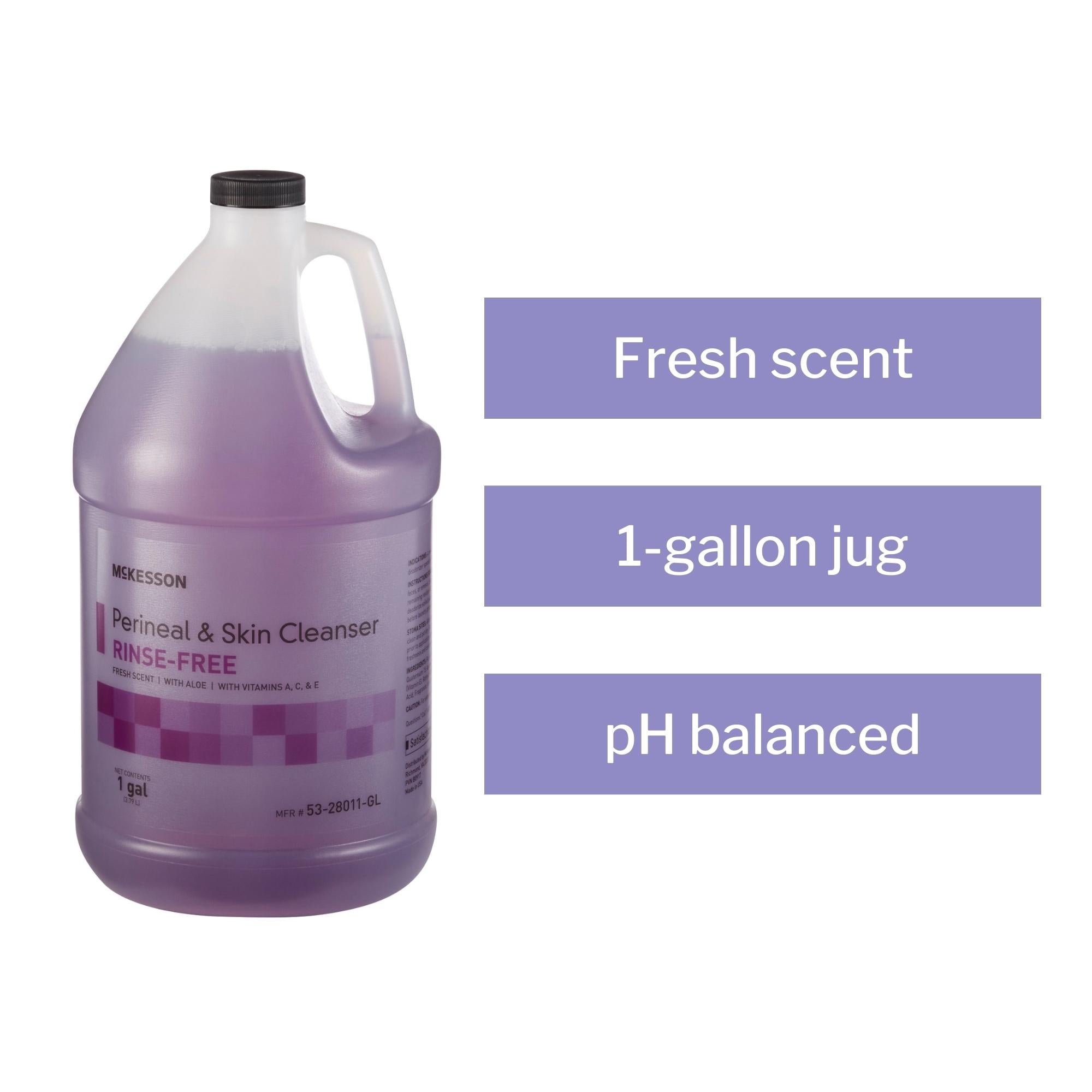 Rinse-Free Perineal Wash McKesson Liquid 1 gal. Jug Fresh Scent