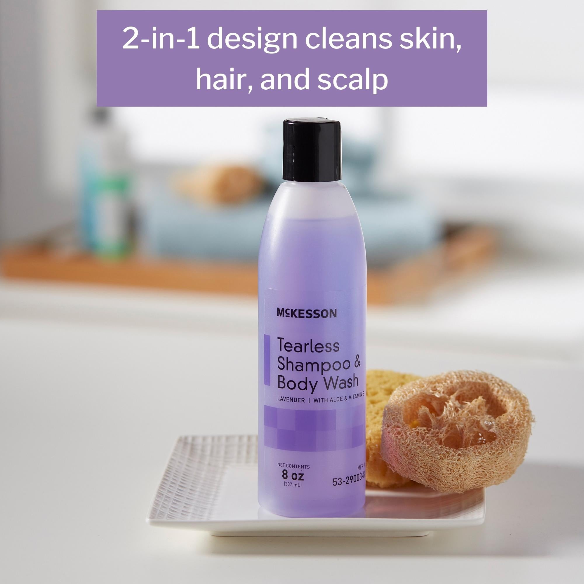 Tearless Shampoo and Body Wash McKesson 8 oz. Flip Top Bottle Lavender Scent, Packaging Type- Case