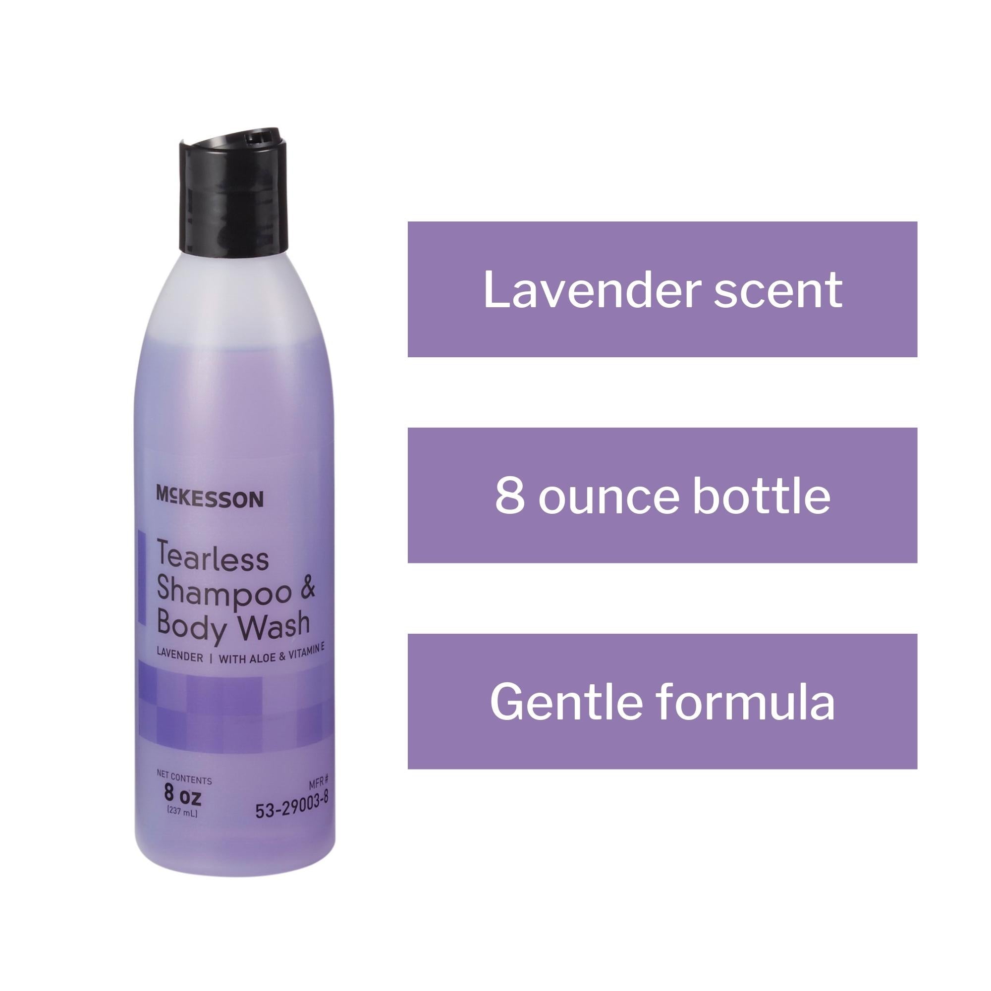 Tearless Shampoo and Body Wash McKesson 8 oz. Flip Top Bottle Lavender Scent, Packaging Type- Case