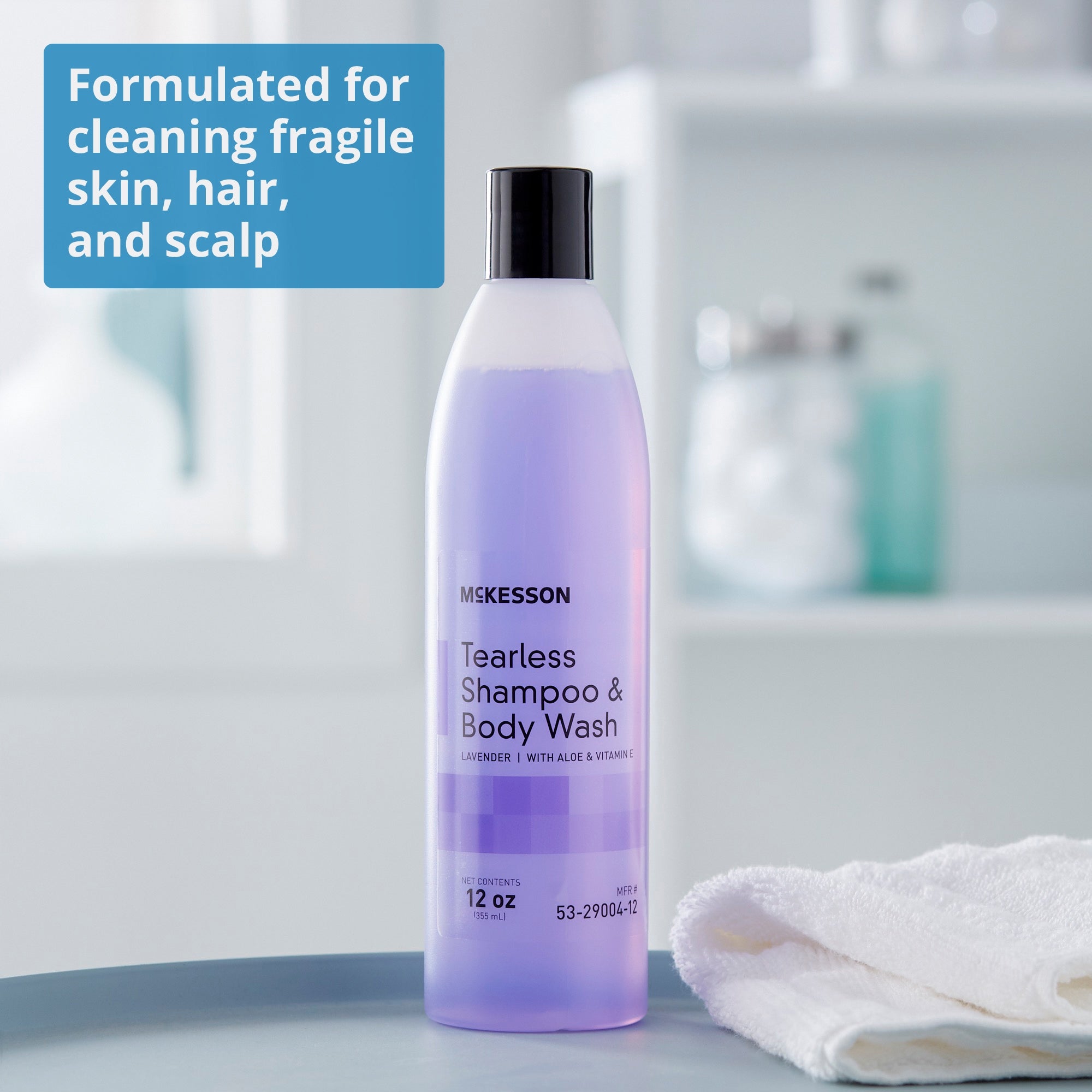 Tearless Shampoo and Body Wash McKesson 12 oz. Flip Top Bottle Lavender Scent, Packaging Type- Case
