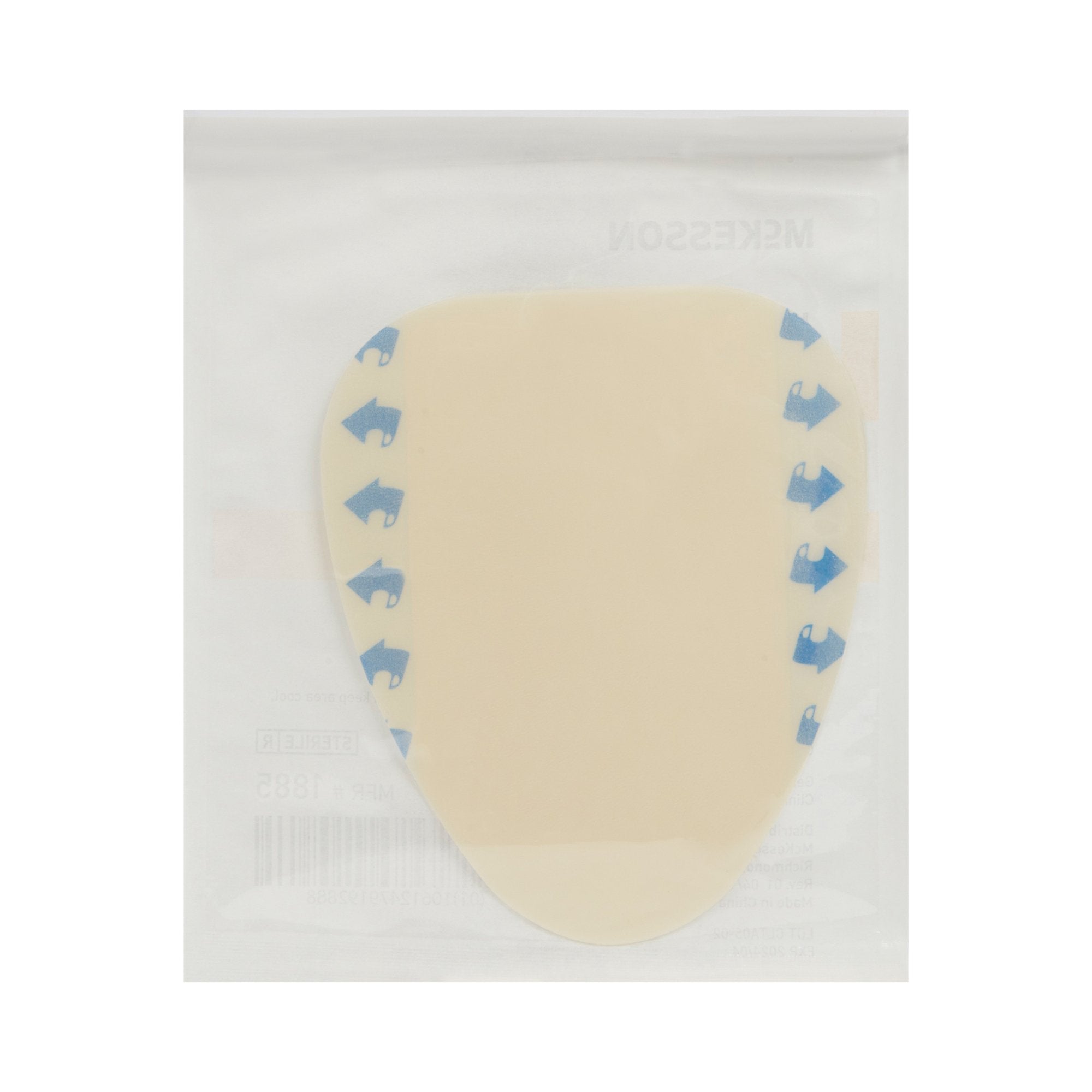 Thin Hydrocolloid Dressing McKesson Film Backing 6 X 7 Inch Sacral Hydrocolloid,Packaging Type- Each