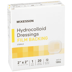 Hydrocolloid Dressing McKesson 2 X 2 Inch Square,  Packaging Type- Case