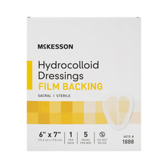 Hydrocolloid Dressing McKesson 6 X 7 Inch Sacral,  Packaging Type- Case
