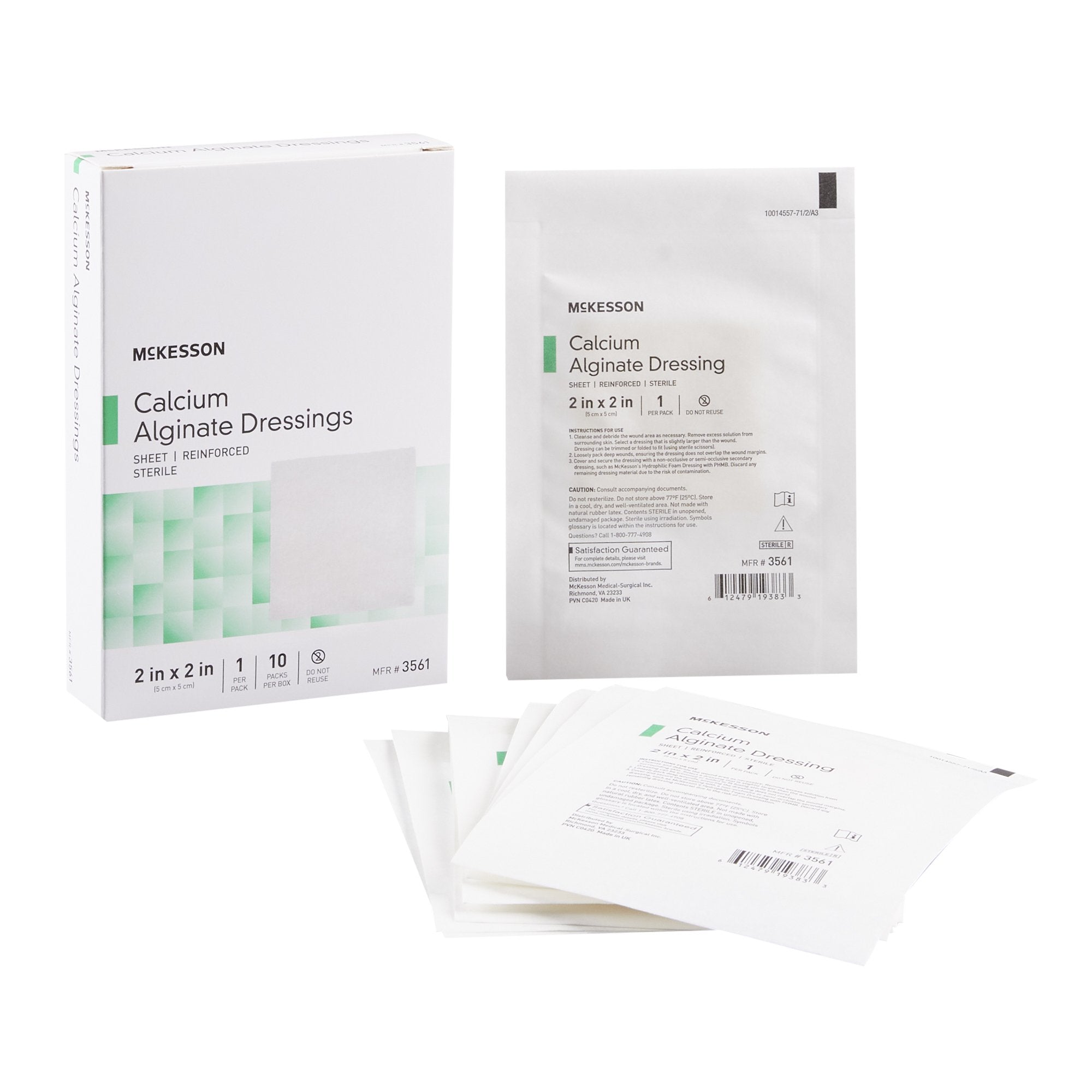 mckesson alginate dressing 2 x 2 inch mckesson alginate dressing mk883263bx