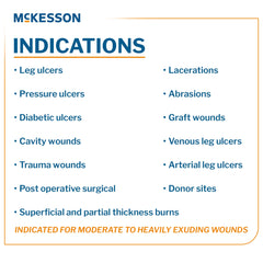 Alginate Dressing McKesson 4 X 4-3/4 Inch Rectangle