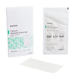 Alginate Dressing McKesson 4 X 8 Inch Rectangle