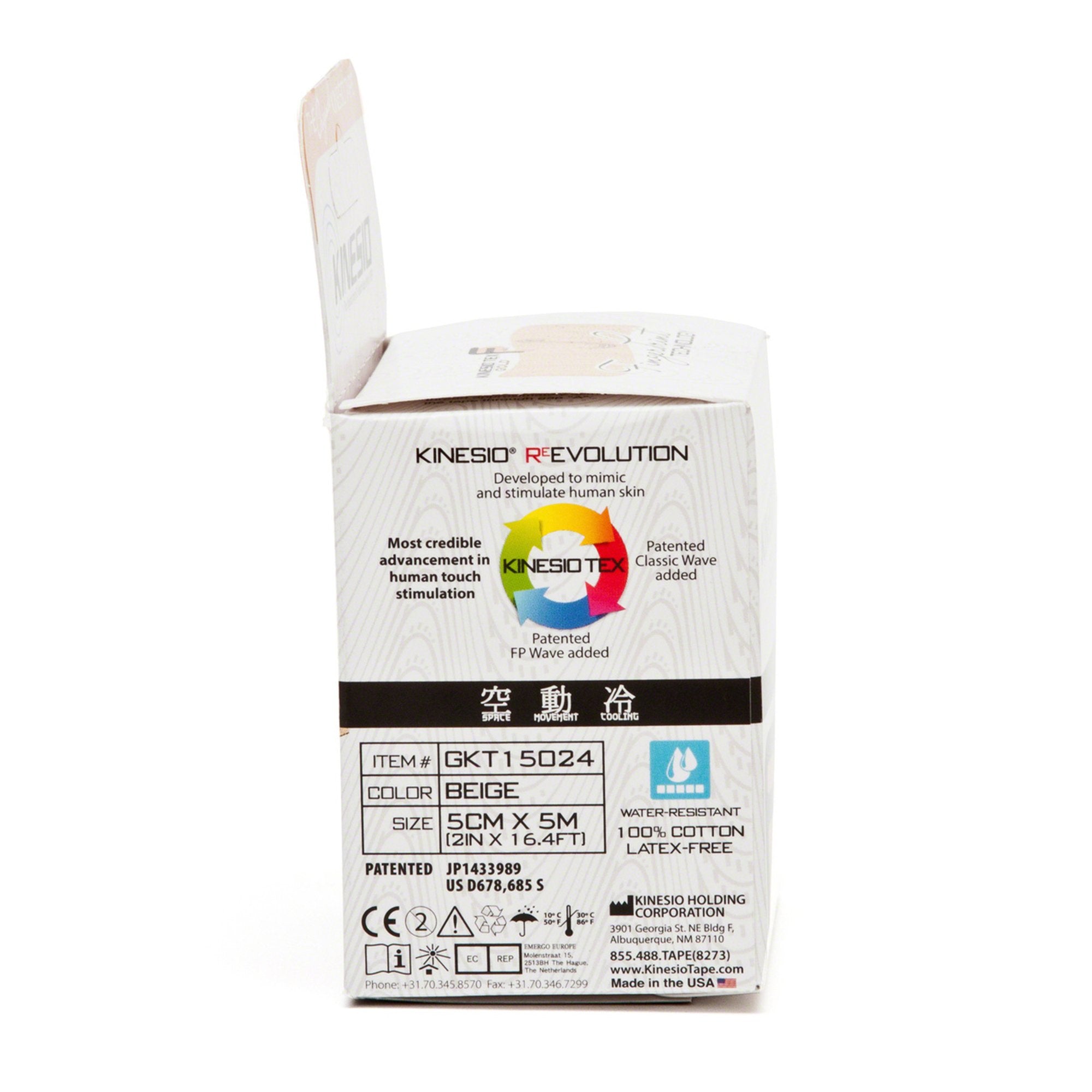 Kinesiology Tape Kinesio Tex Gold FP Beige 2 Inch X 5-1/2 Yard Cotton NonSterile,Packaging Type- Box
